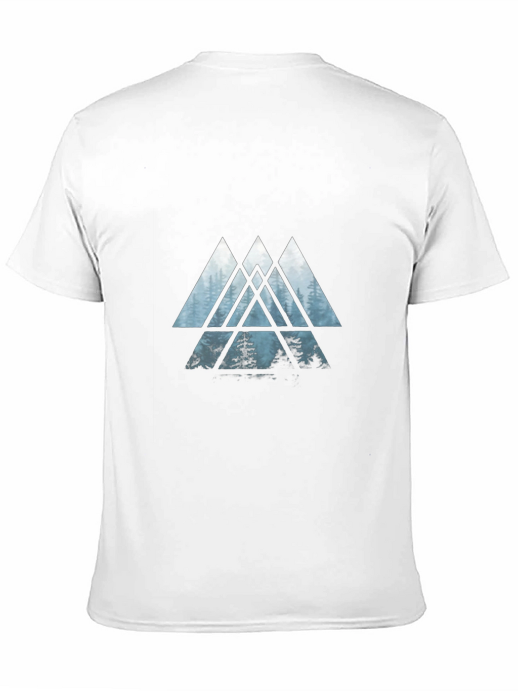 Abstract Forest Triangle Graphic T-Shirt