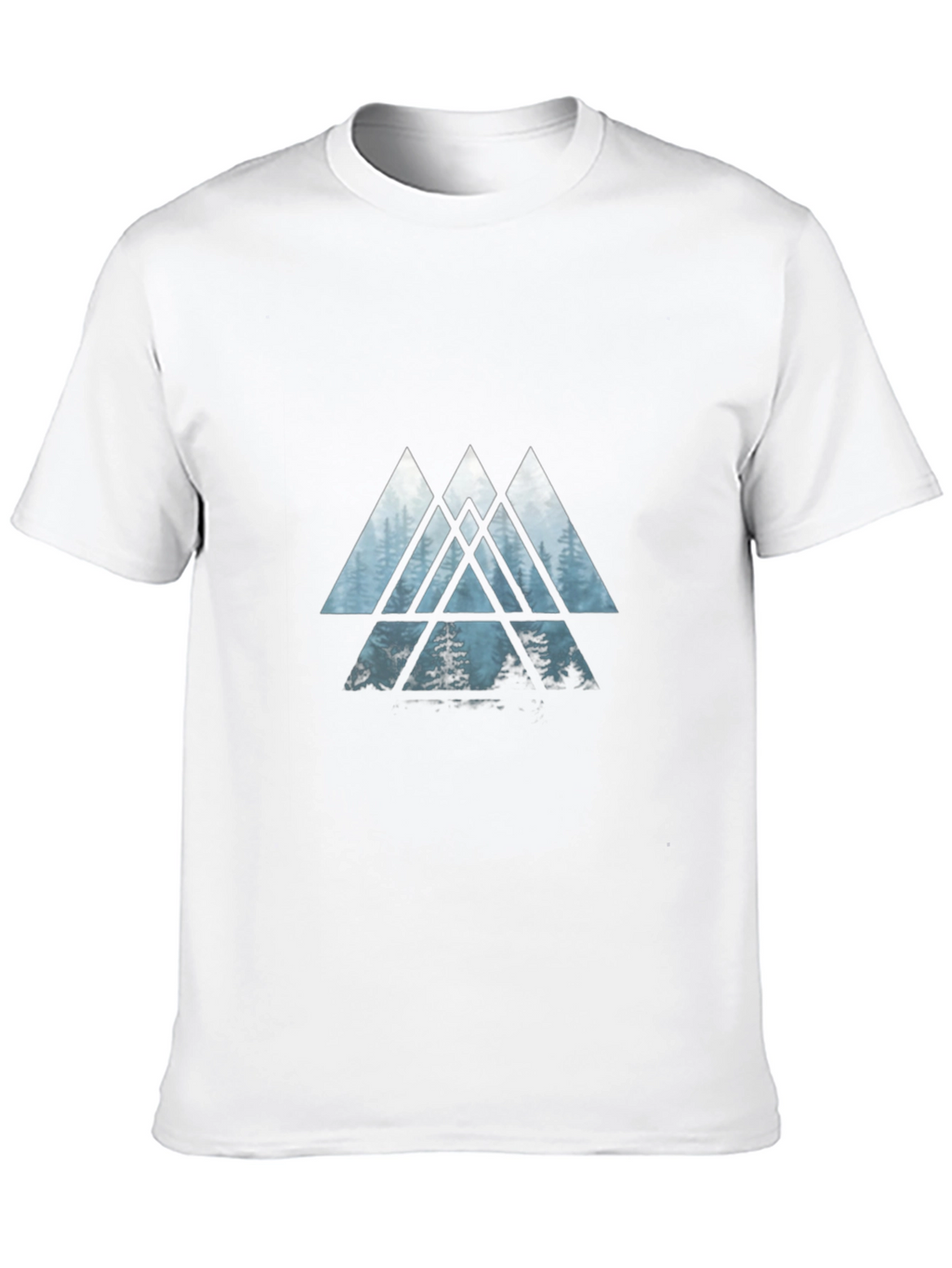 Abstract Forest Triangle Graphic T-Shirt