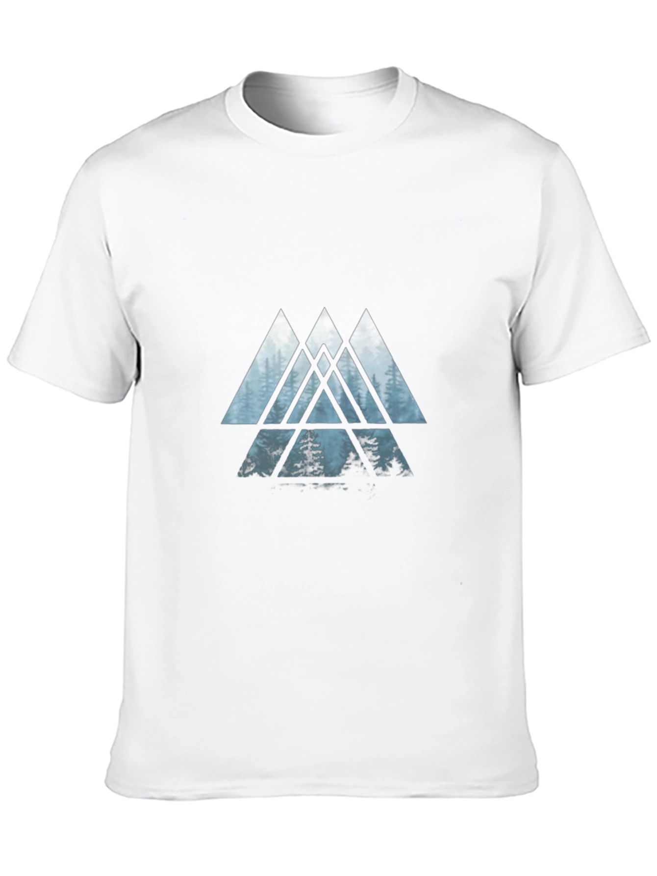 Abstract Forest Triangle Graphic T-Shirt