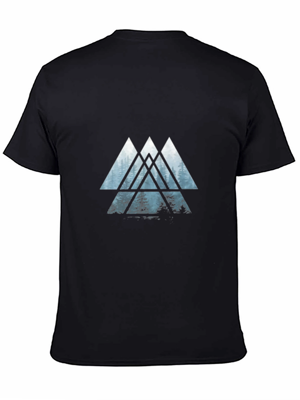 Abstract Forest Triangle Graphic T-Shirt