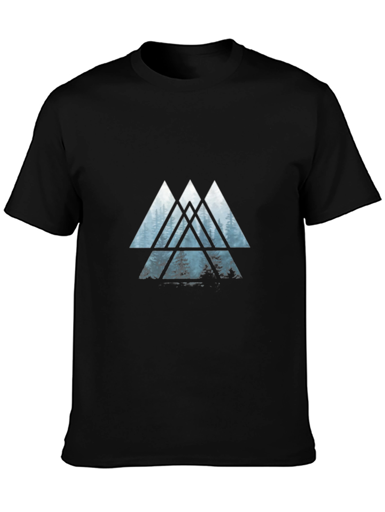 Abstract Forest Triangle Graphic T-Shirt
