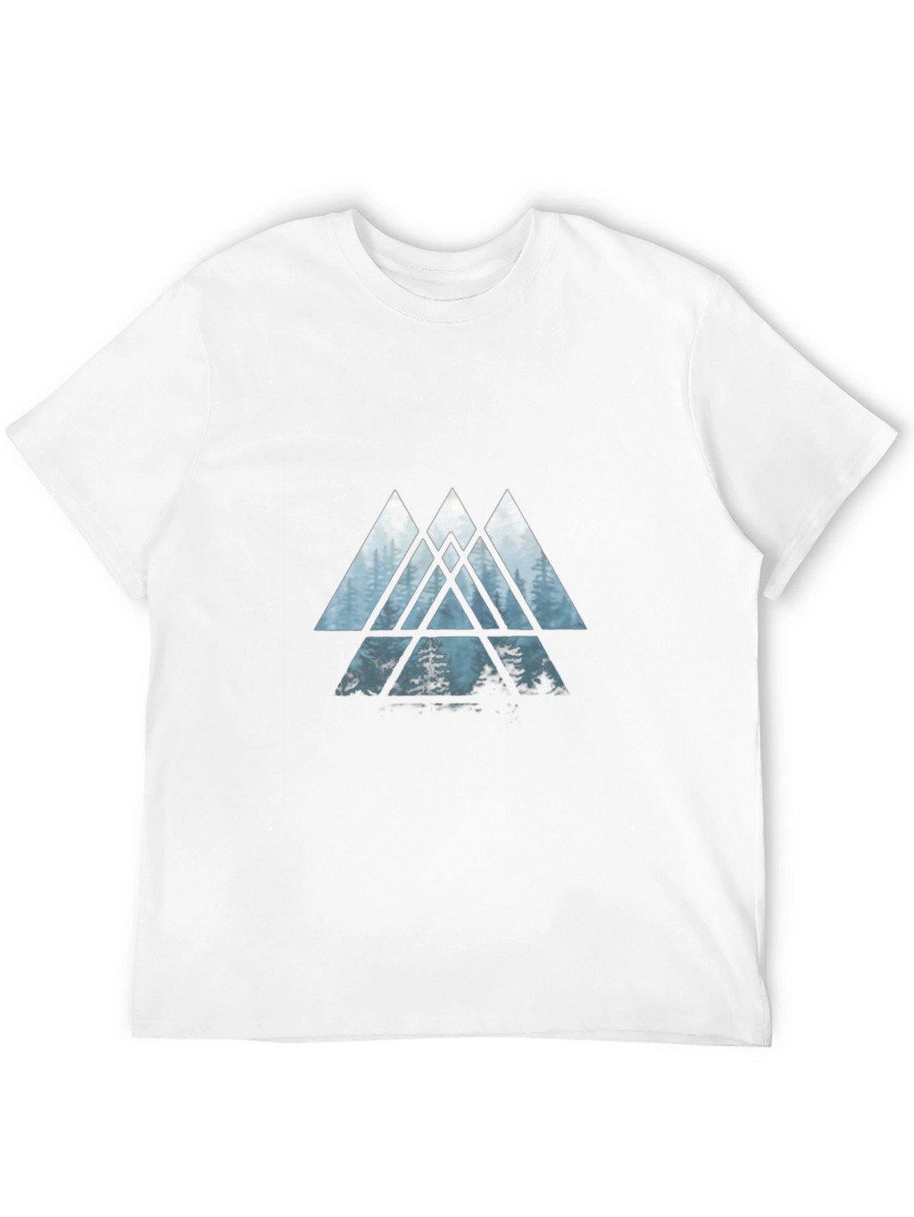 Abstract Forest Triangle Graphic T-Shirt