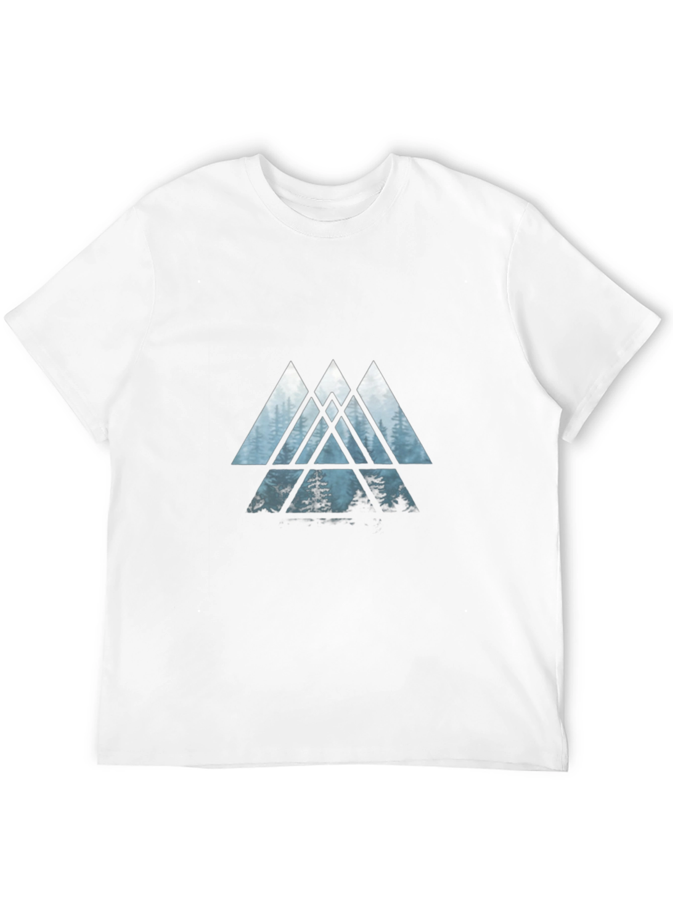Abstract Forest Triangle Graphic T-Shirt