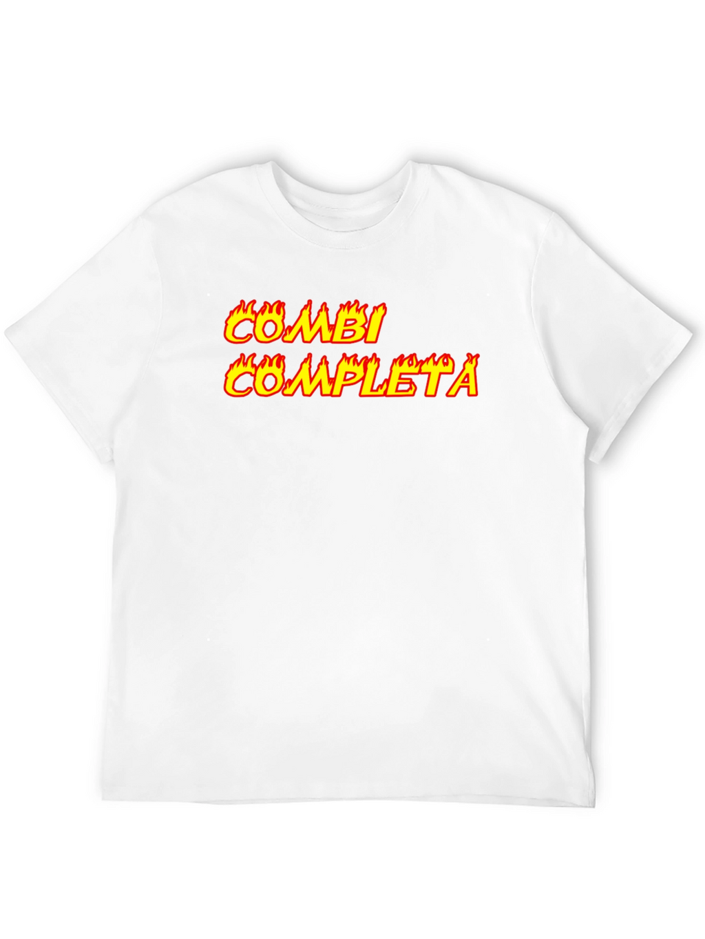 Combi Completa Flaming Text Black Tee