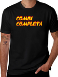 Combi Completa Flaming Text Black Tee