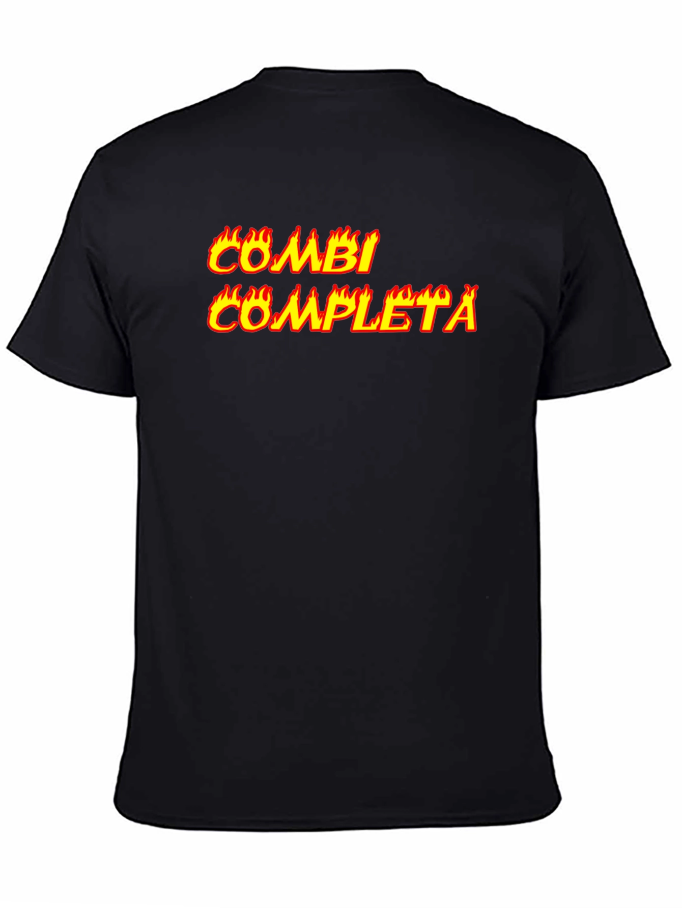Combi Completa Flaming Text Black Tee