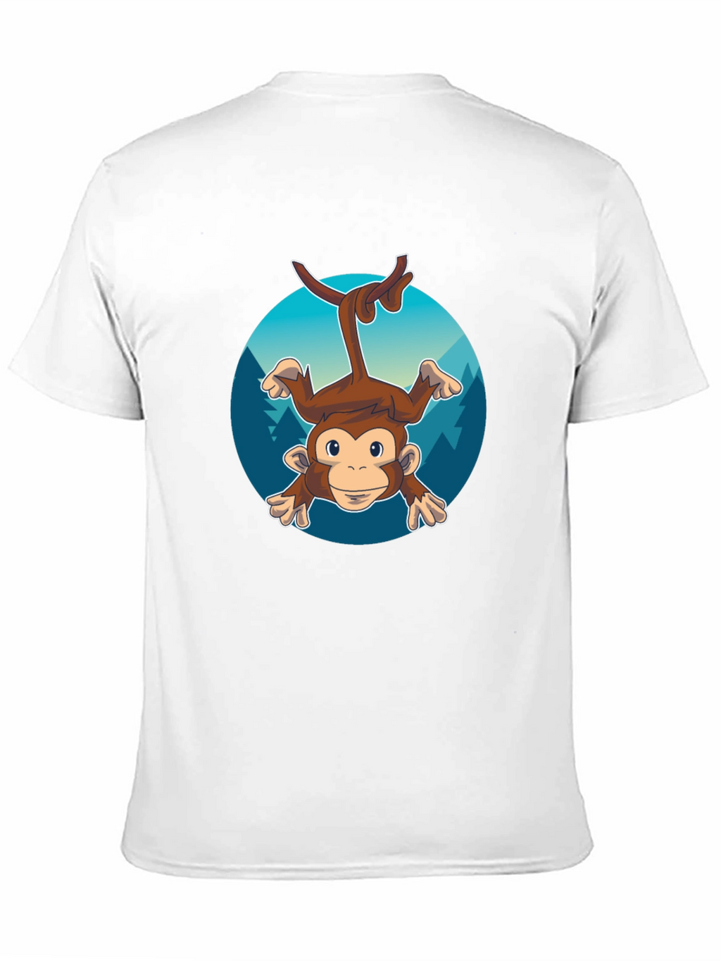 Monkeying Around Mens Black Graphic Tee
