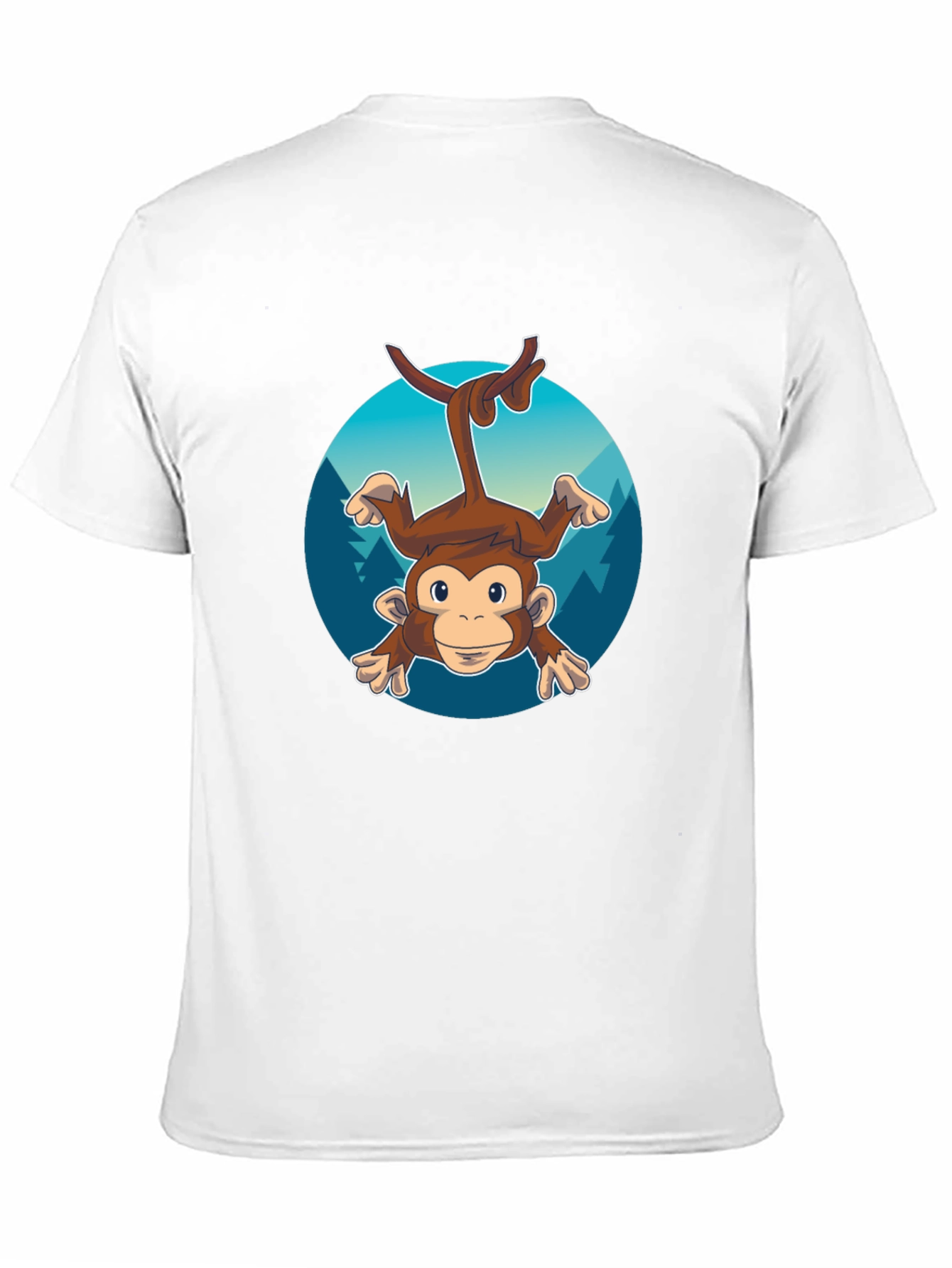 Monkeying Around Mens Black Graphic Tee