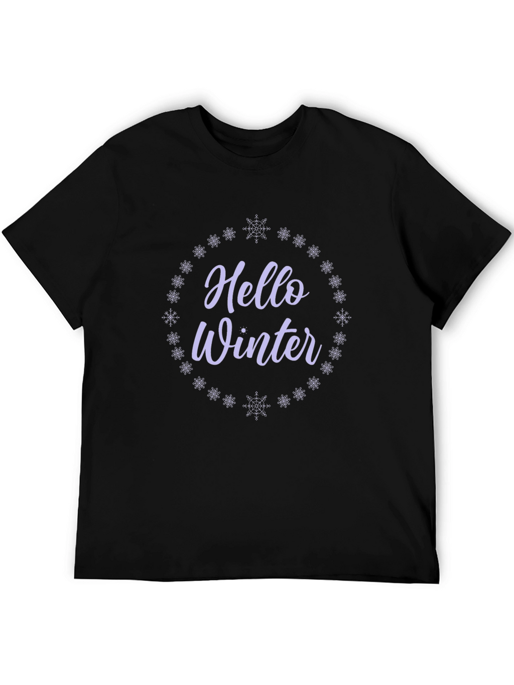 Hello Winter Graphic Tee - Black