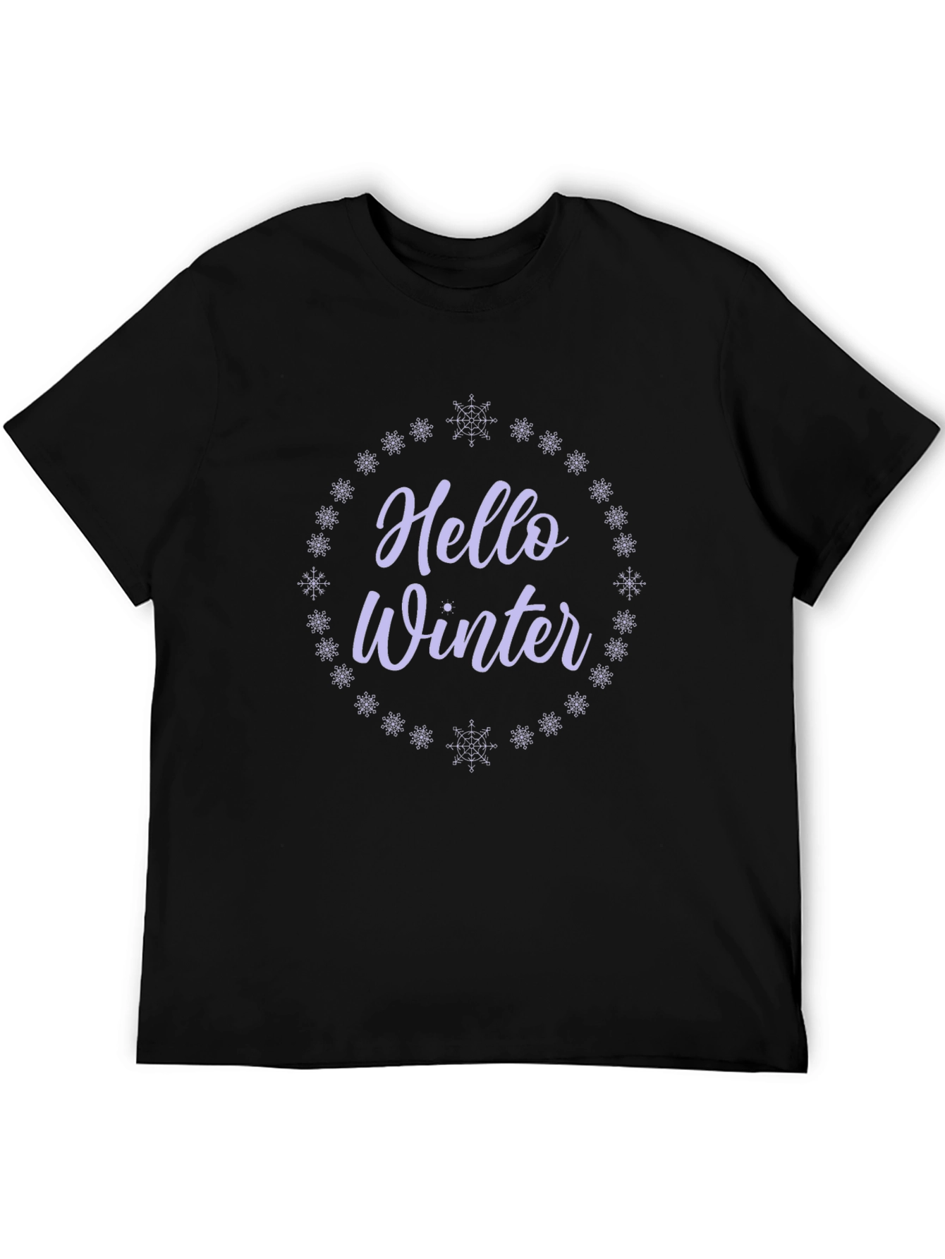 Hello Winter Graphic Tee - Black