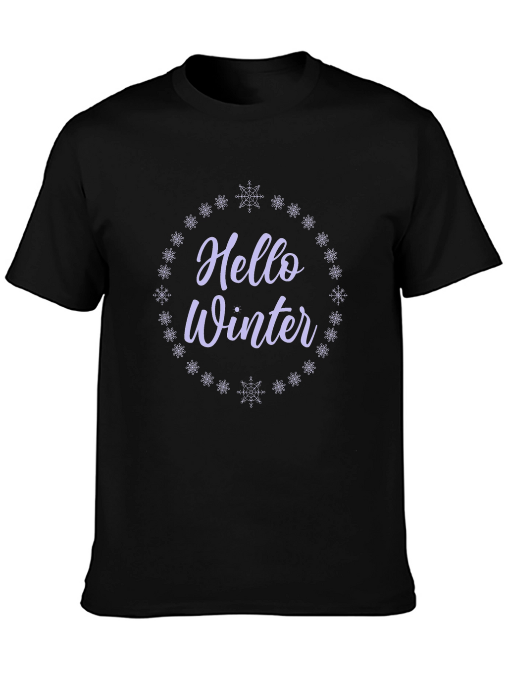 Hello Winter Graphic Tee - Black