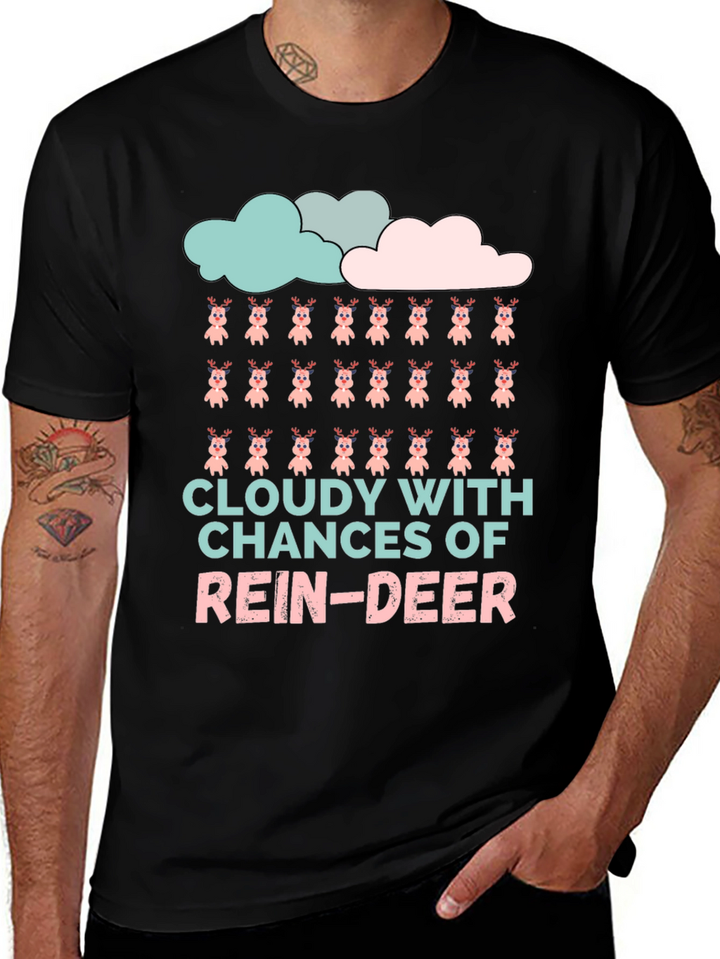 Cloudy with a Chance of Reindeer T-Shirt