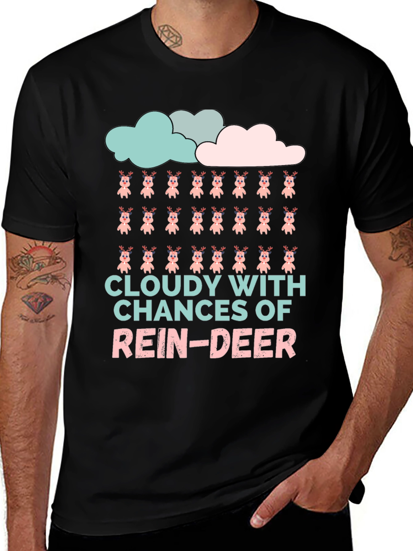 Cloudy with a Chance of Reindeer T-Shirt