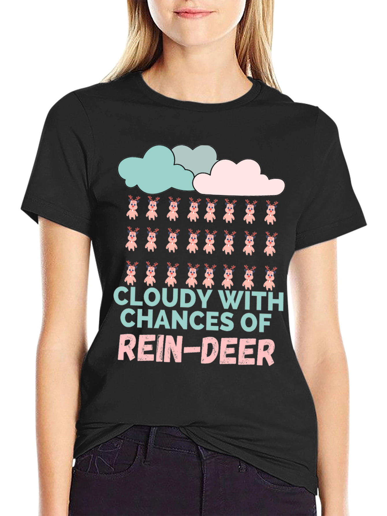 Cloudy with a Chance of Reindeer T-Shirt