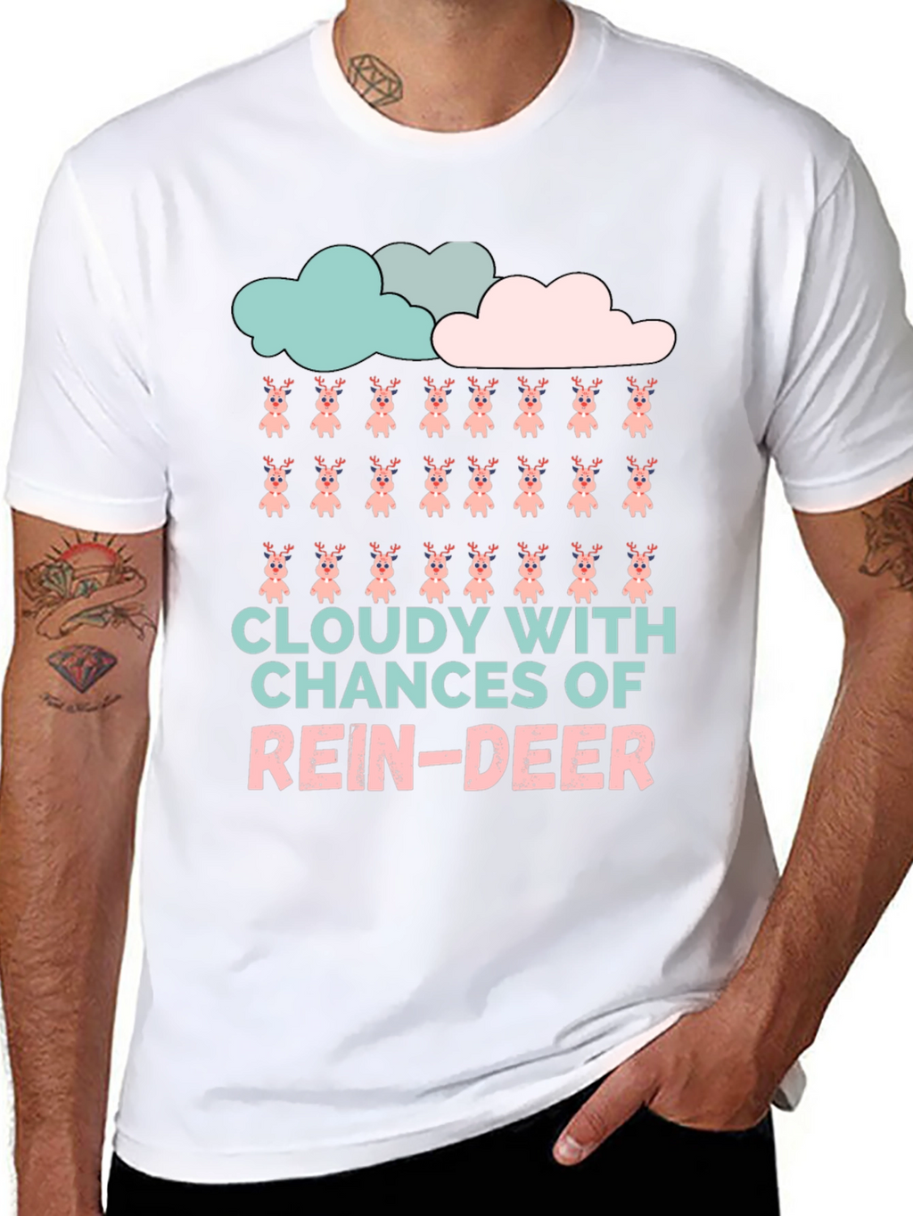 Cloudy with a Chance of Reindeer T-Shirt