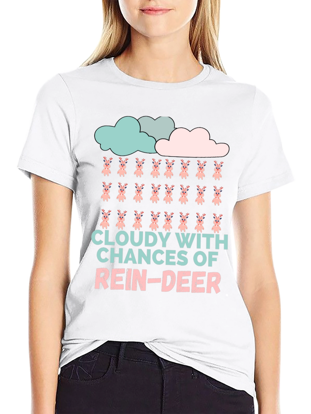 Cloudy with a Chance of Reindeer T-Shirt