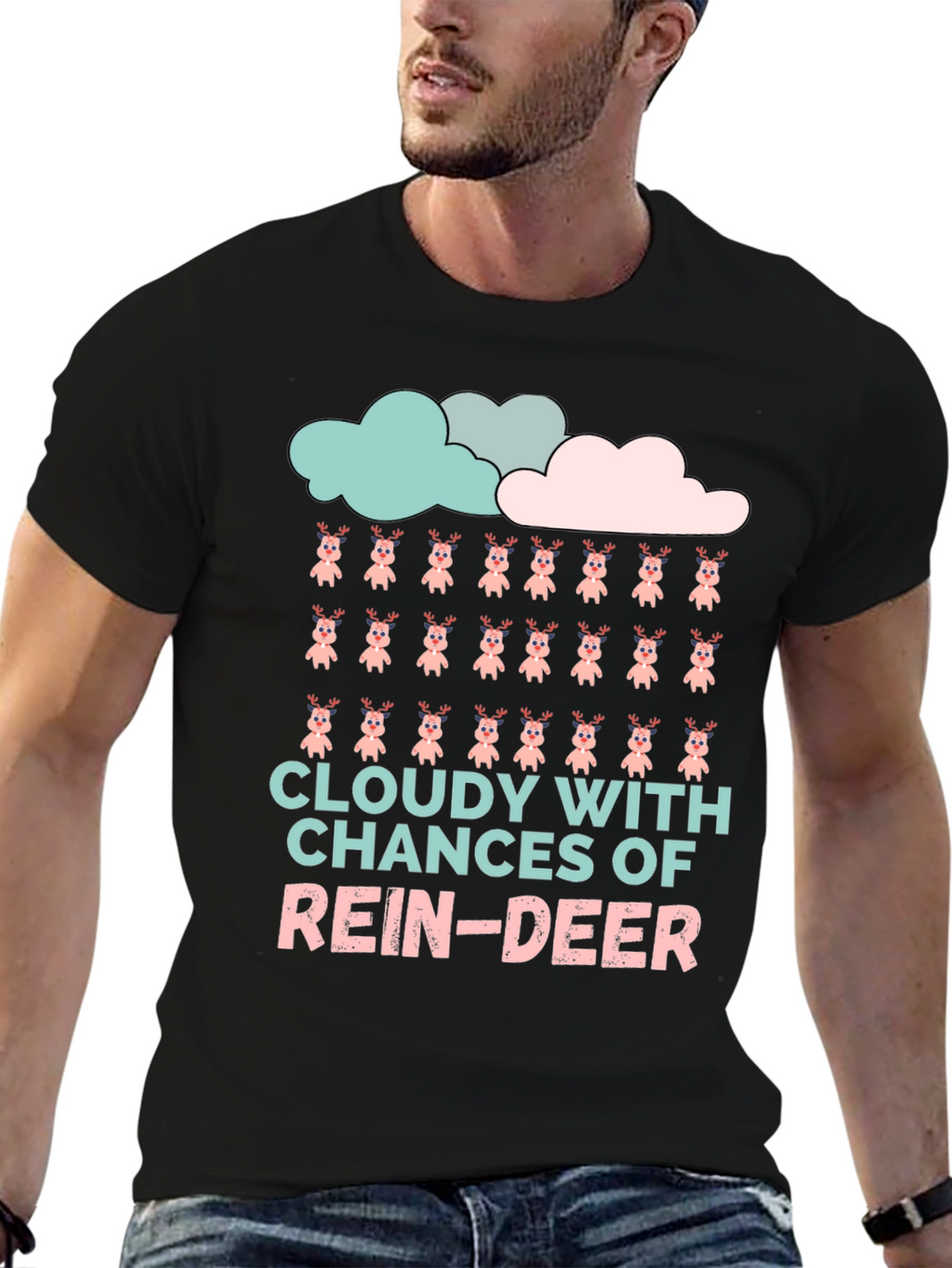 Cloudy with a Chance of Reindeer T-Shirt