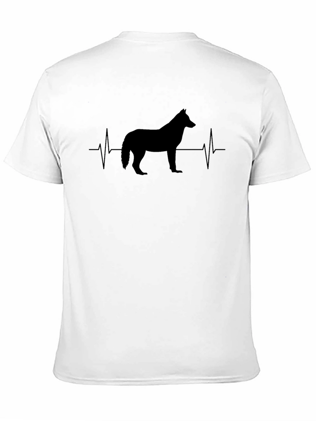 Dog Heartbeat Graphic Tee - Black