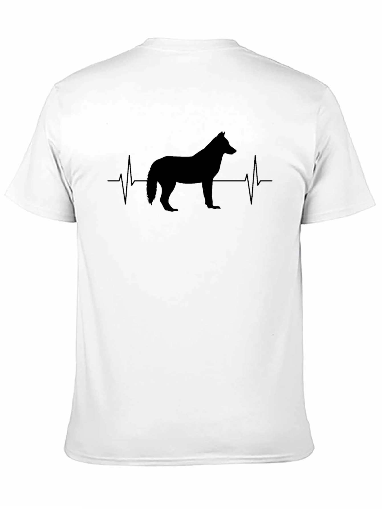 Dog Heartbeat Graphic Tee - Black