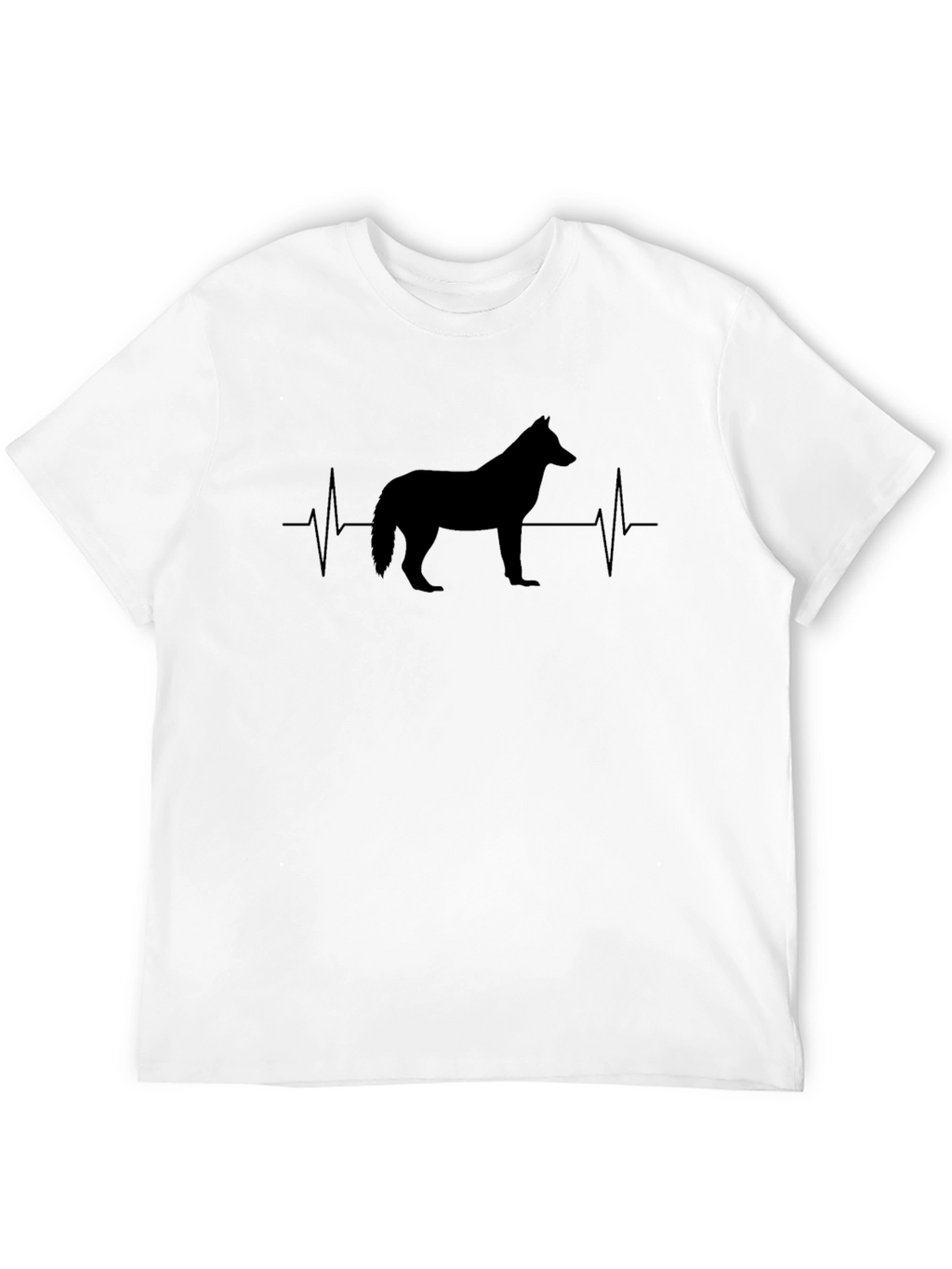 Dog Heartbeat Graphic Tee - Black
