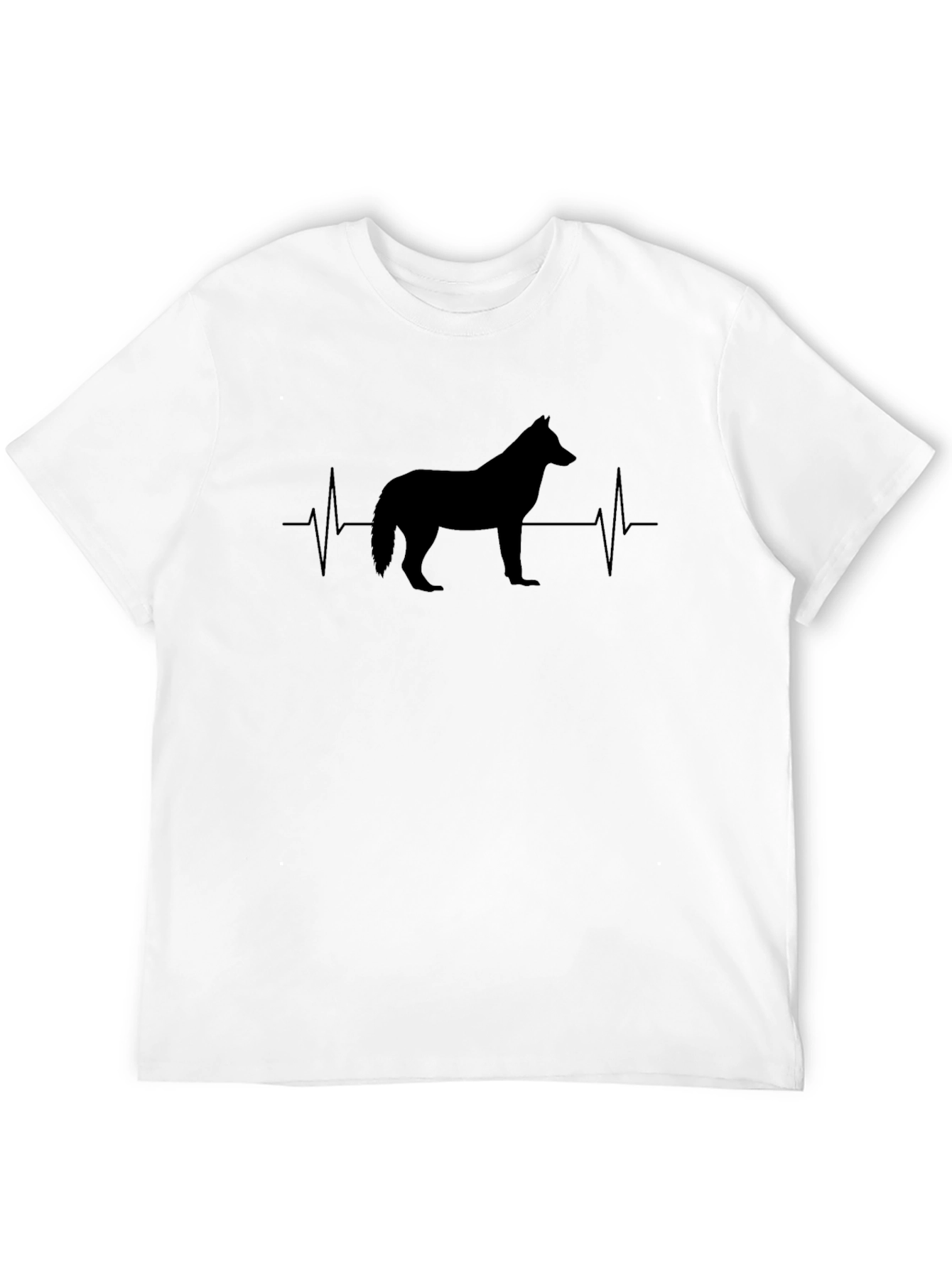 Dog Heartbeat Graphic Tee - Black