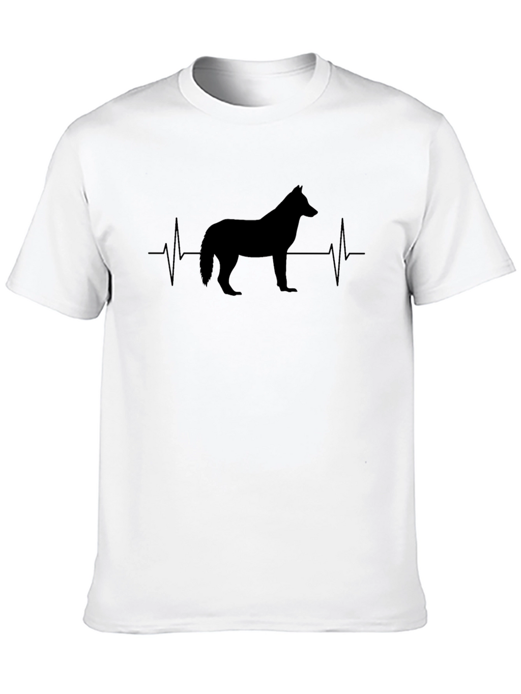 Dog Heartbeat Graphic Tee - Black