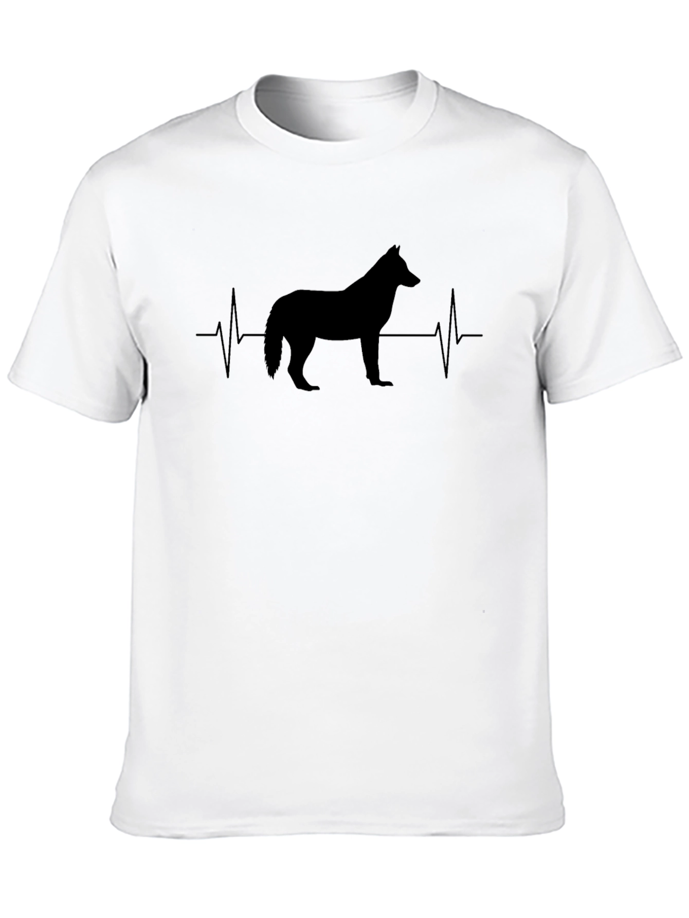 Dog Heartbeat Graphic Tee - Black