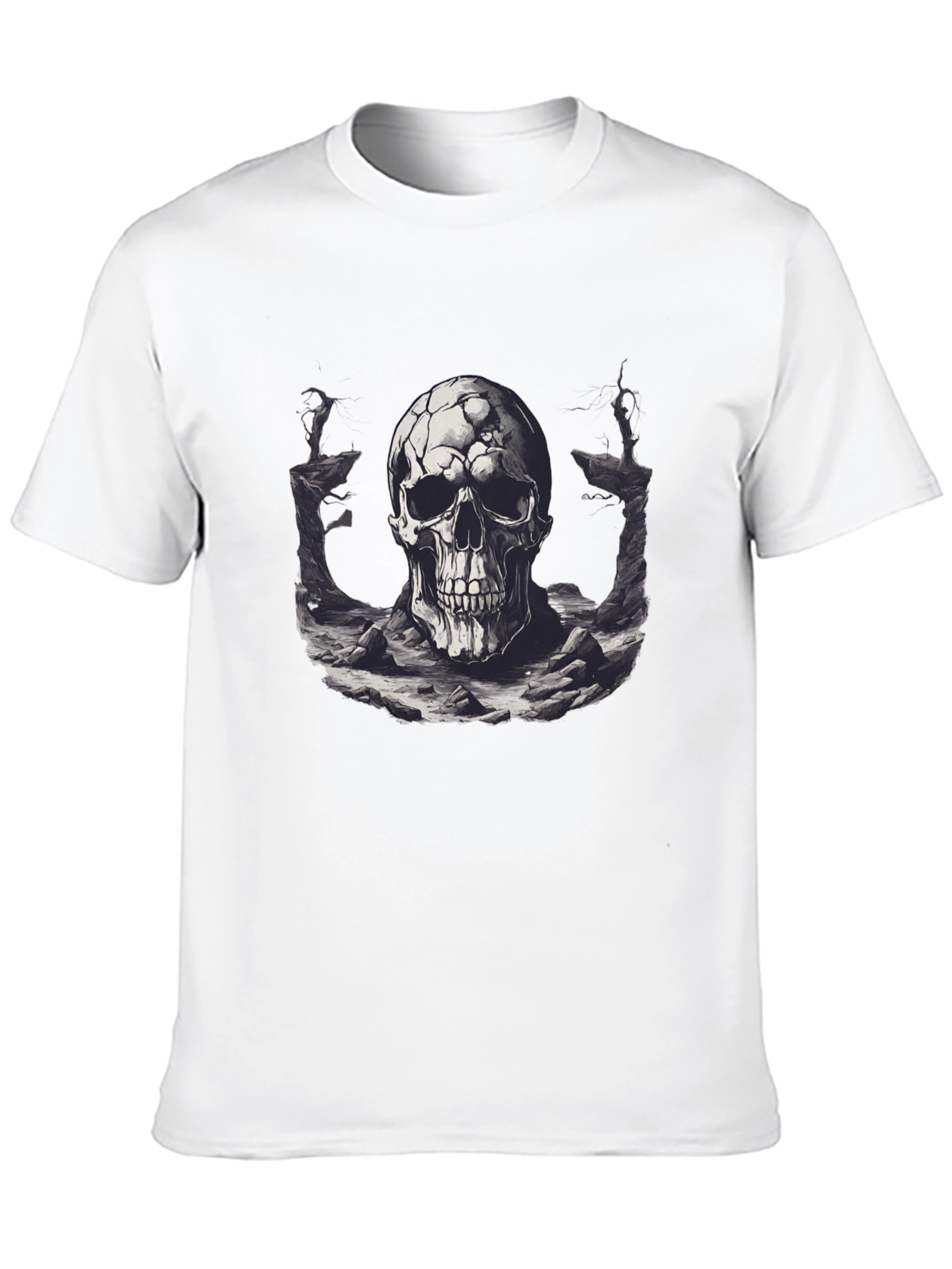 Skull Graphic Black T-Shirt - Edgy Style
