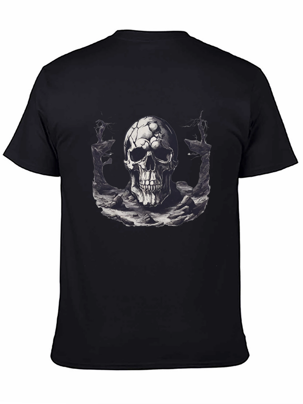 Skull Graphic Black T-Shirt - Edgy Style