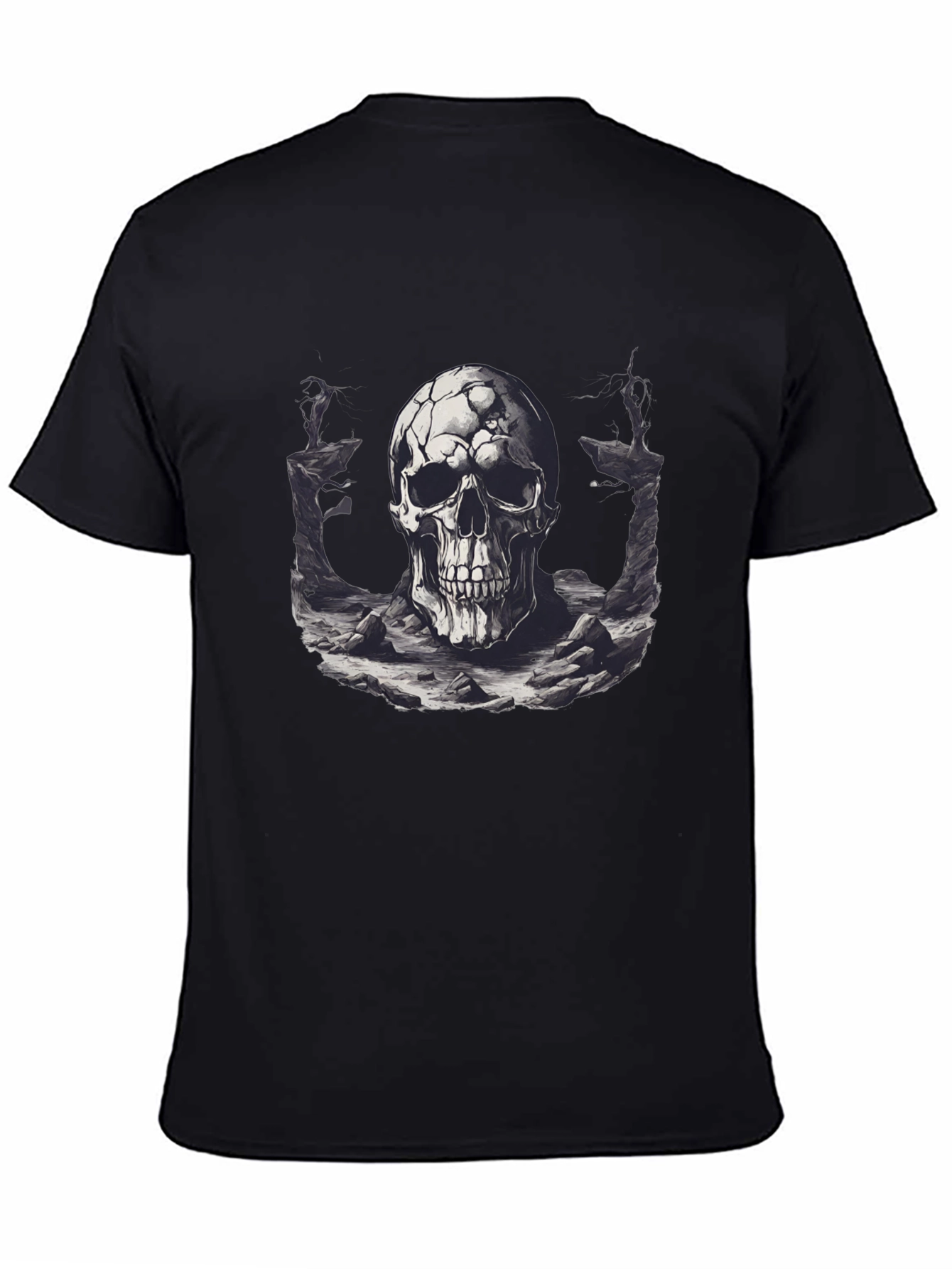 Skull Graphic Black T-Shirt - Edgy Style