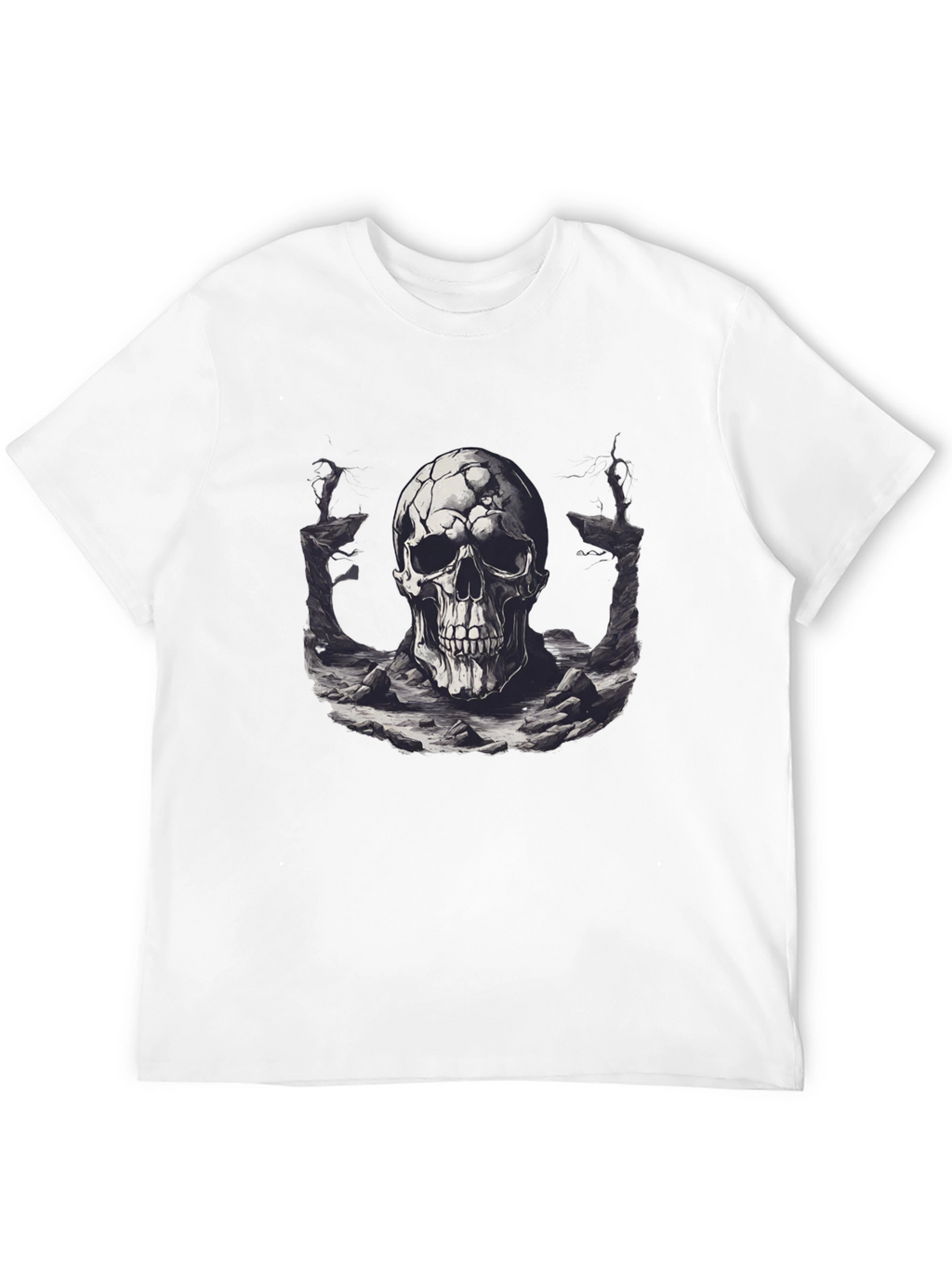 Skull Graphic Black T-Shirt - Edgy Style