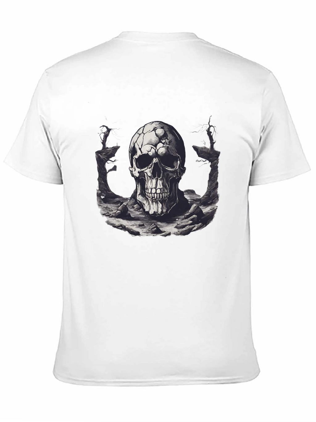 Skull Graphic Black T-Shirt - Edgy Style
