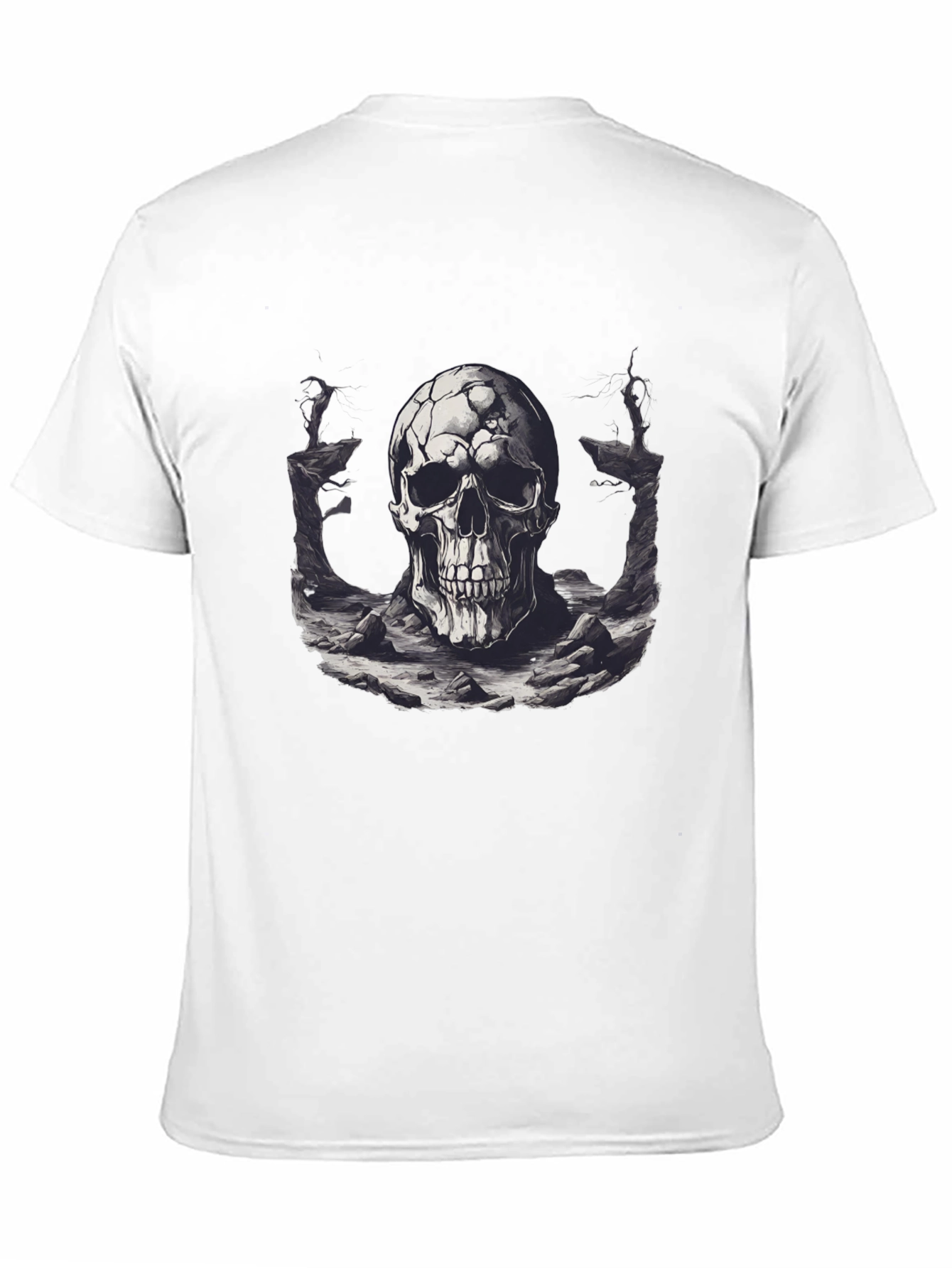 Skull Graphic Black T-Shirt - Edgy Style