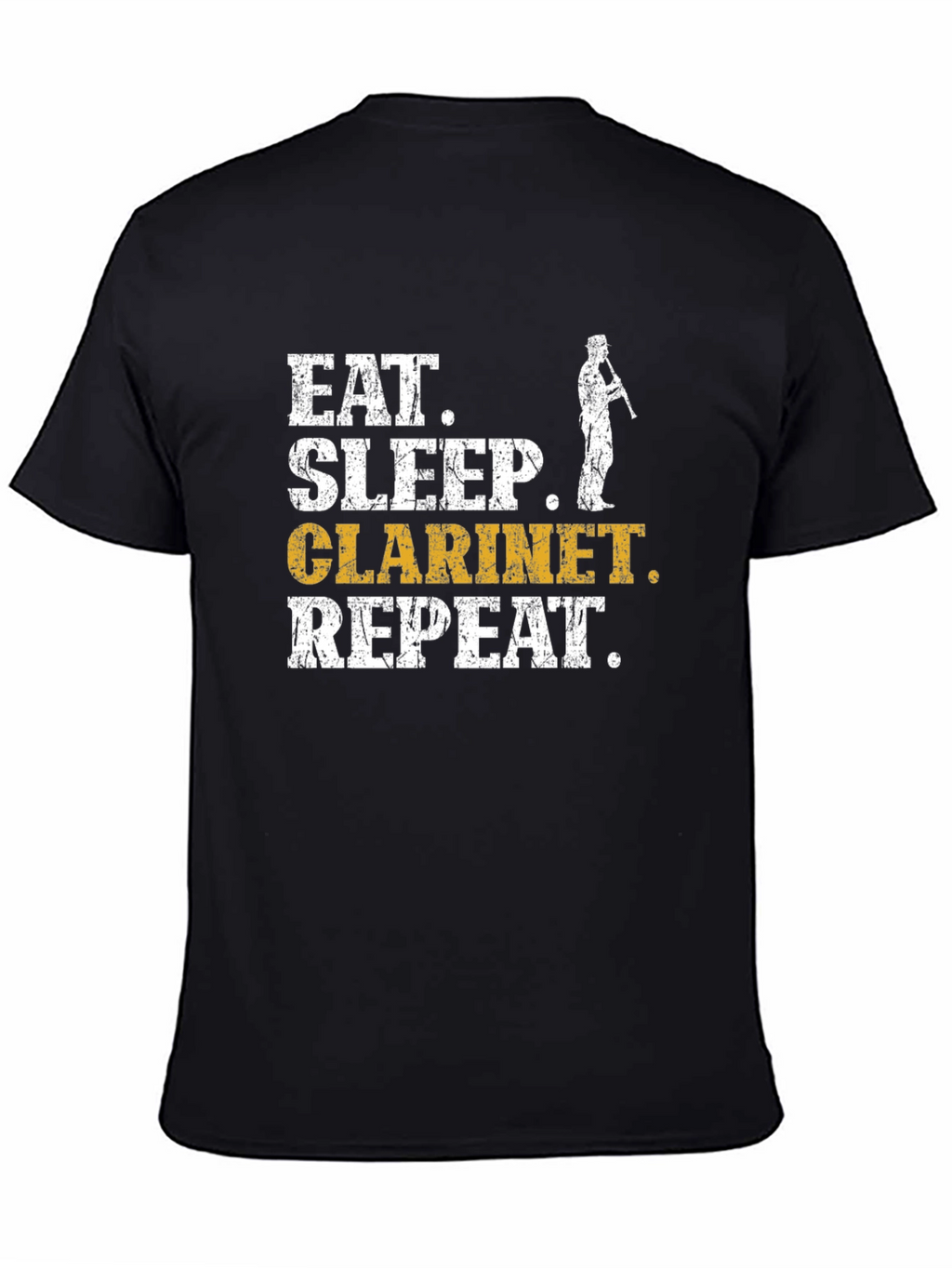 Eat Sleep Clarinet Repeat Black T-Shirt