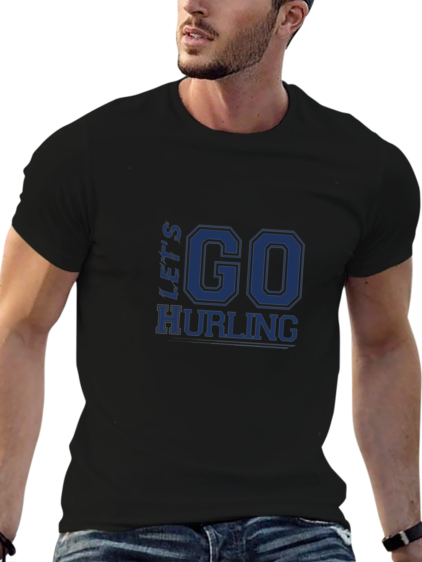 Lets Go Hurling Black T-Shirt