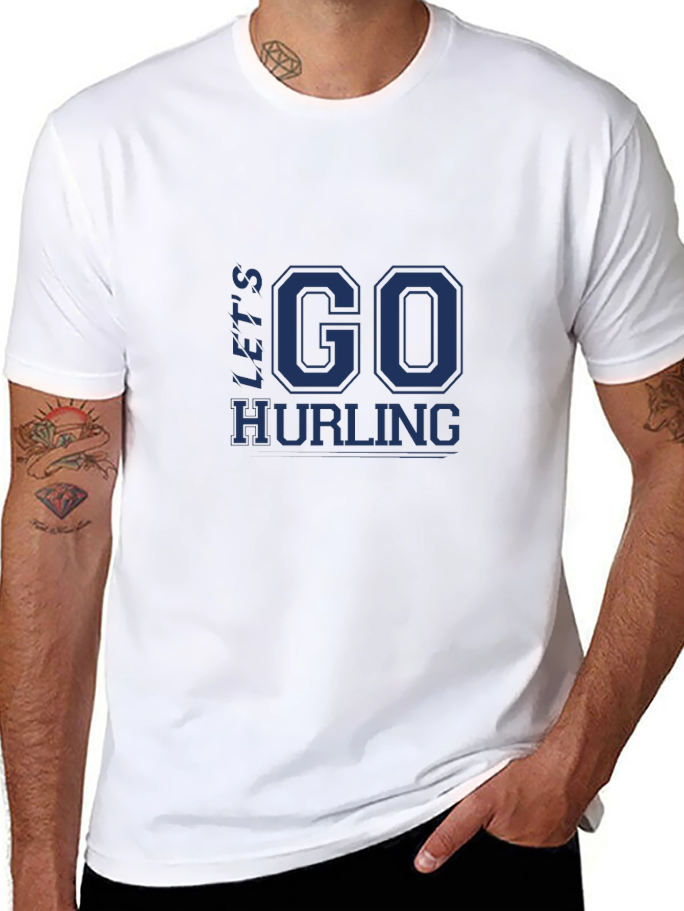 Lets Go Hurling Black T-Shirt