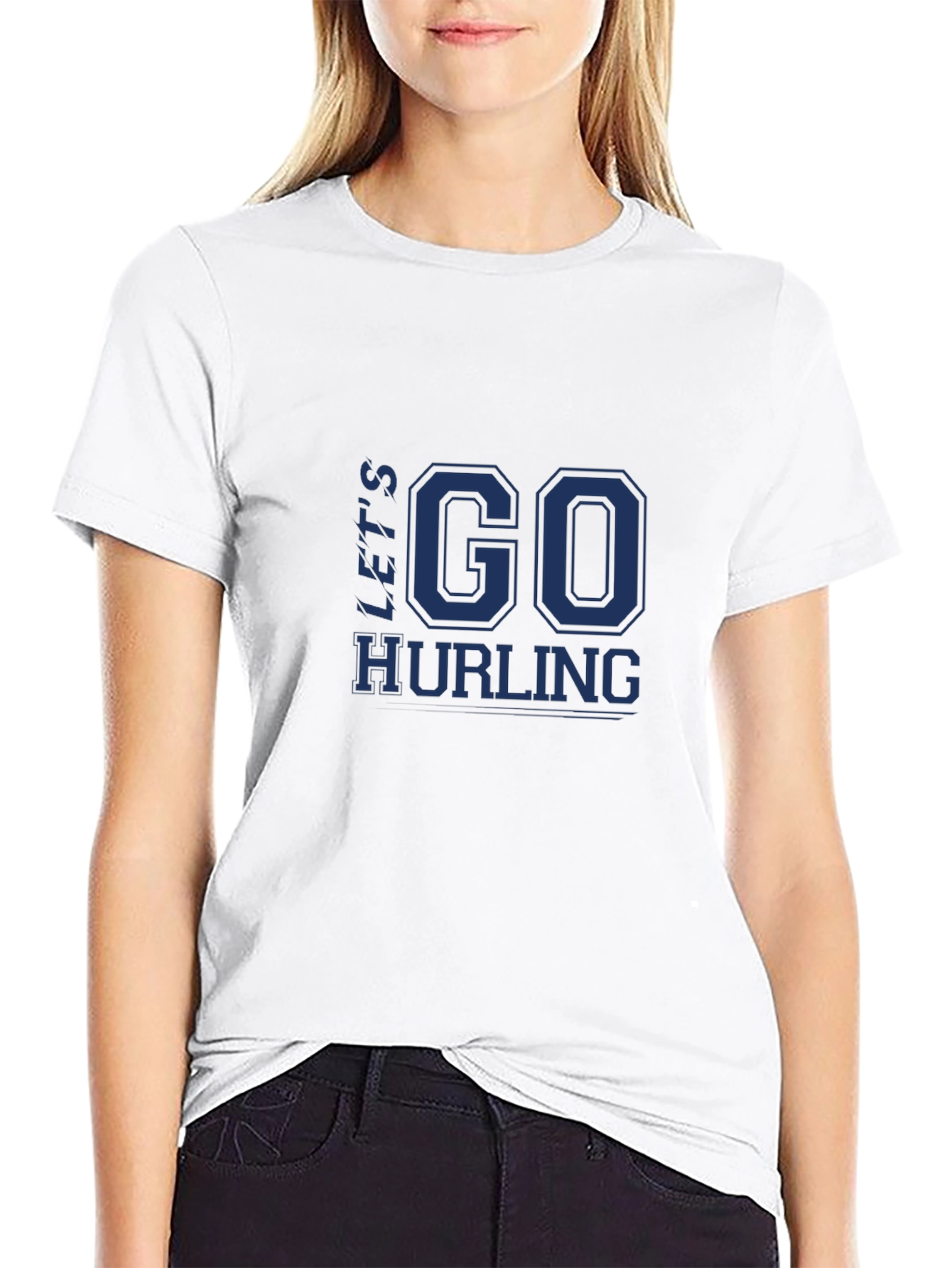 Lets Go Hurling Black T-Shirt