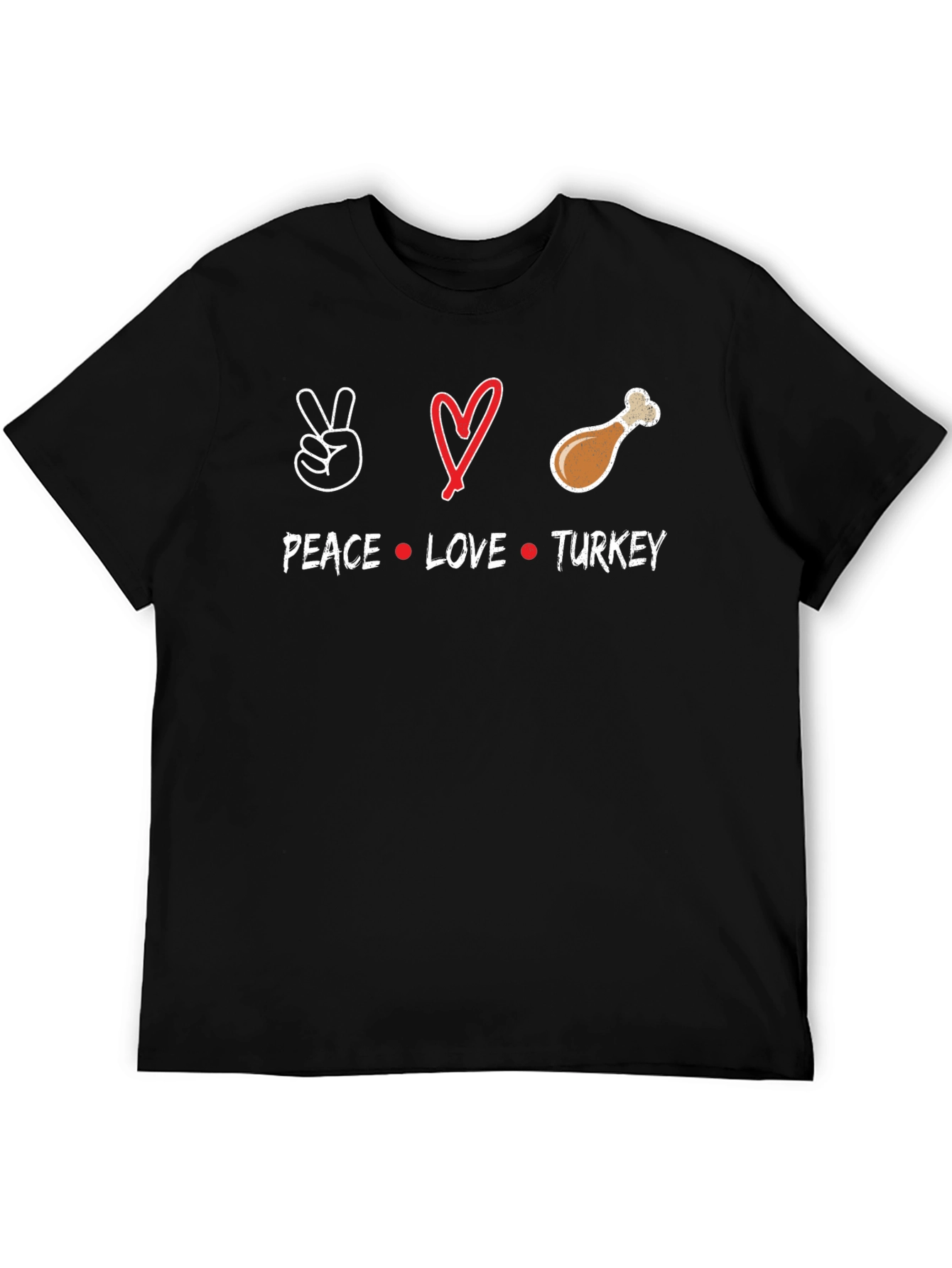 Peace Love Turkey Thanksgiving T-Shirt