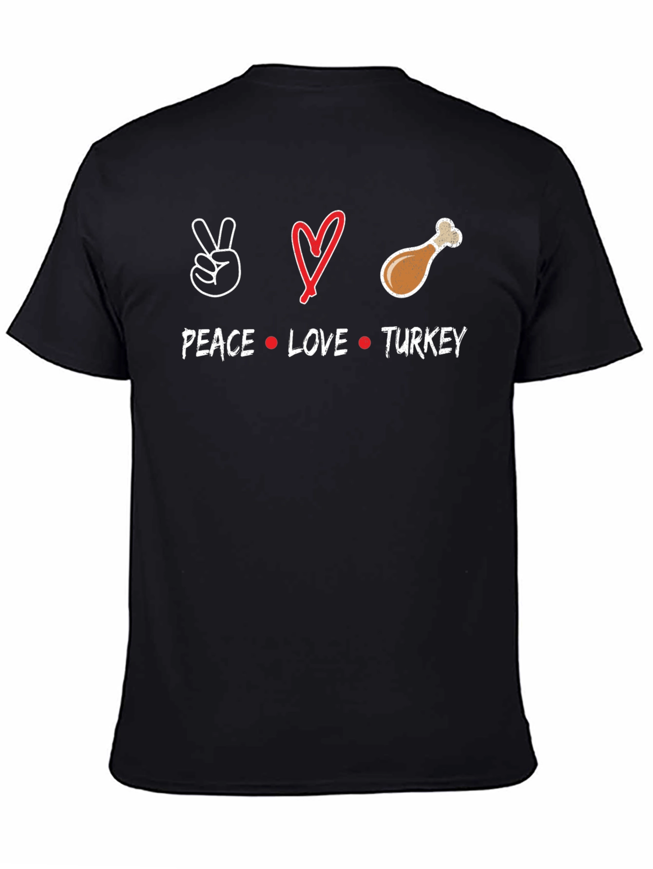 Peace Love Turkey Thanksgiving T-Shirt