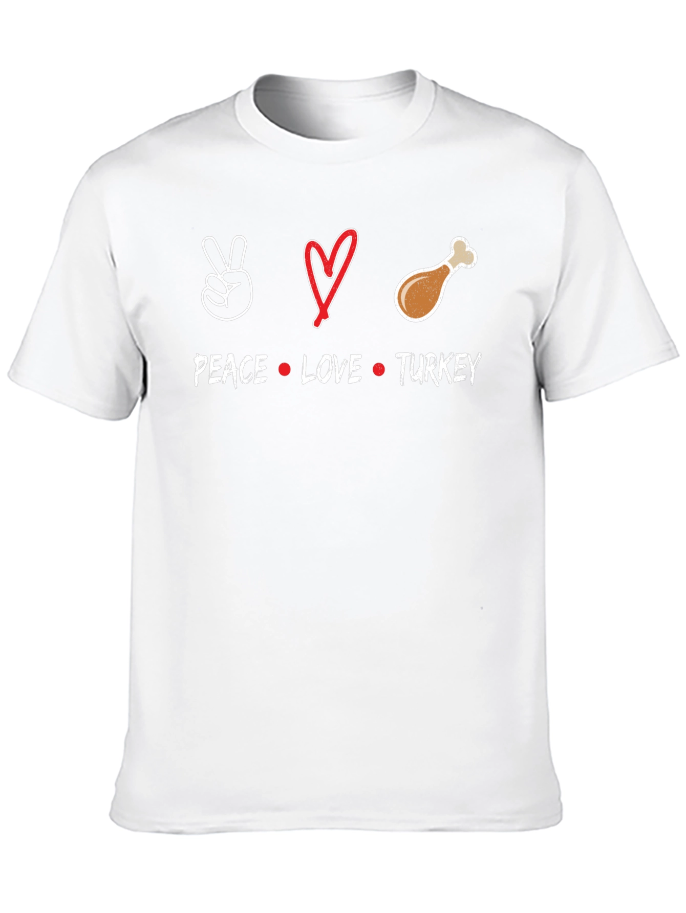 Peace Love Turkey Thanksgiving T-Shirt