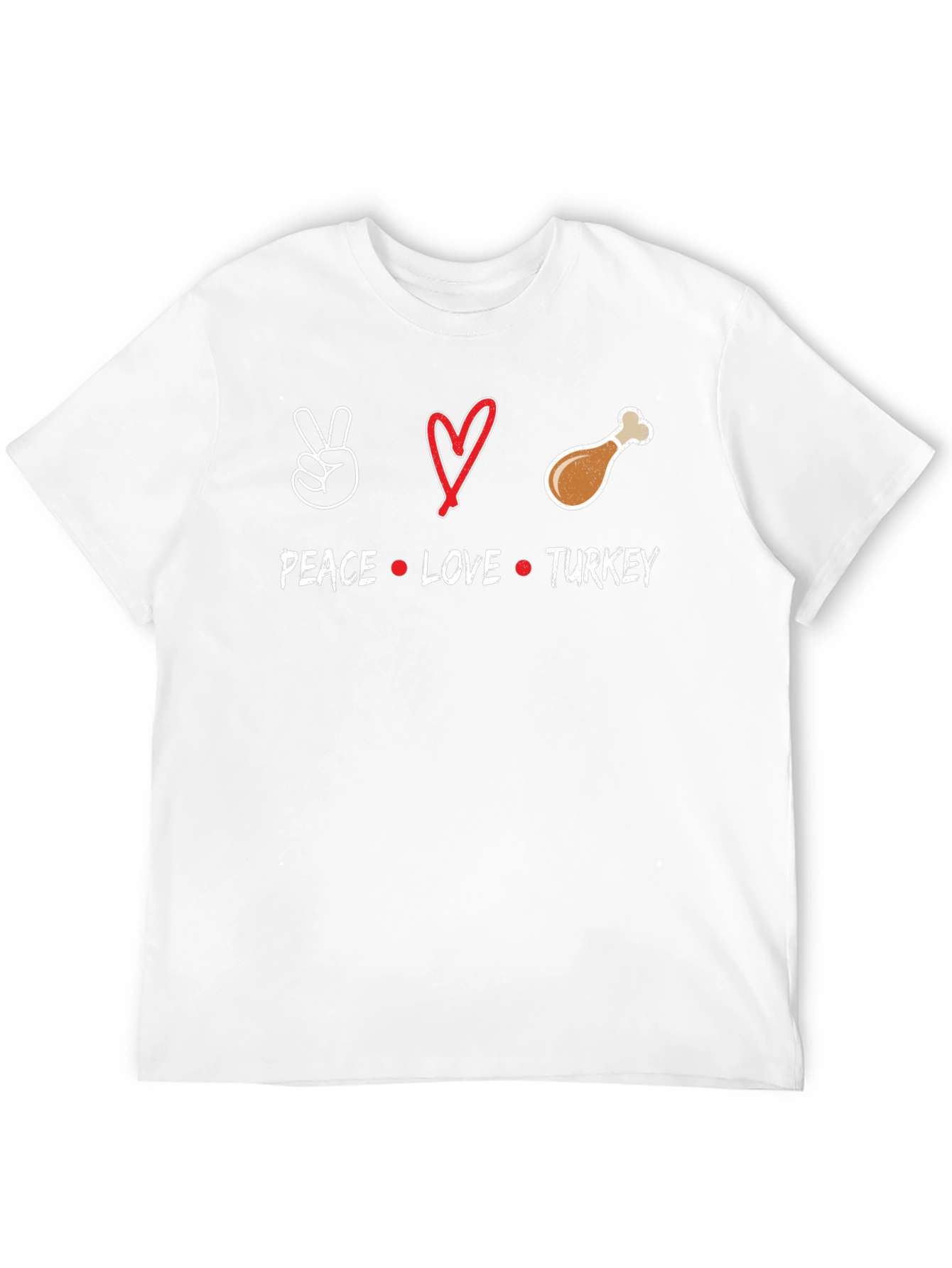 Peace Love Turkey Thanksgiving T-Shirt