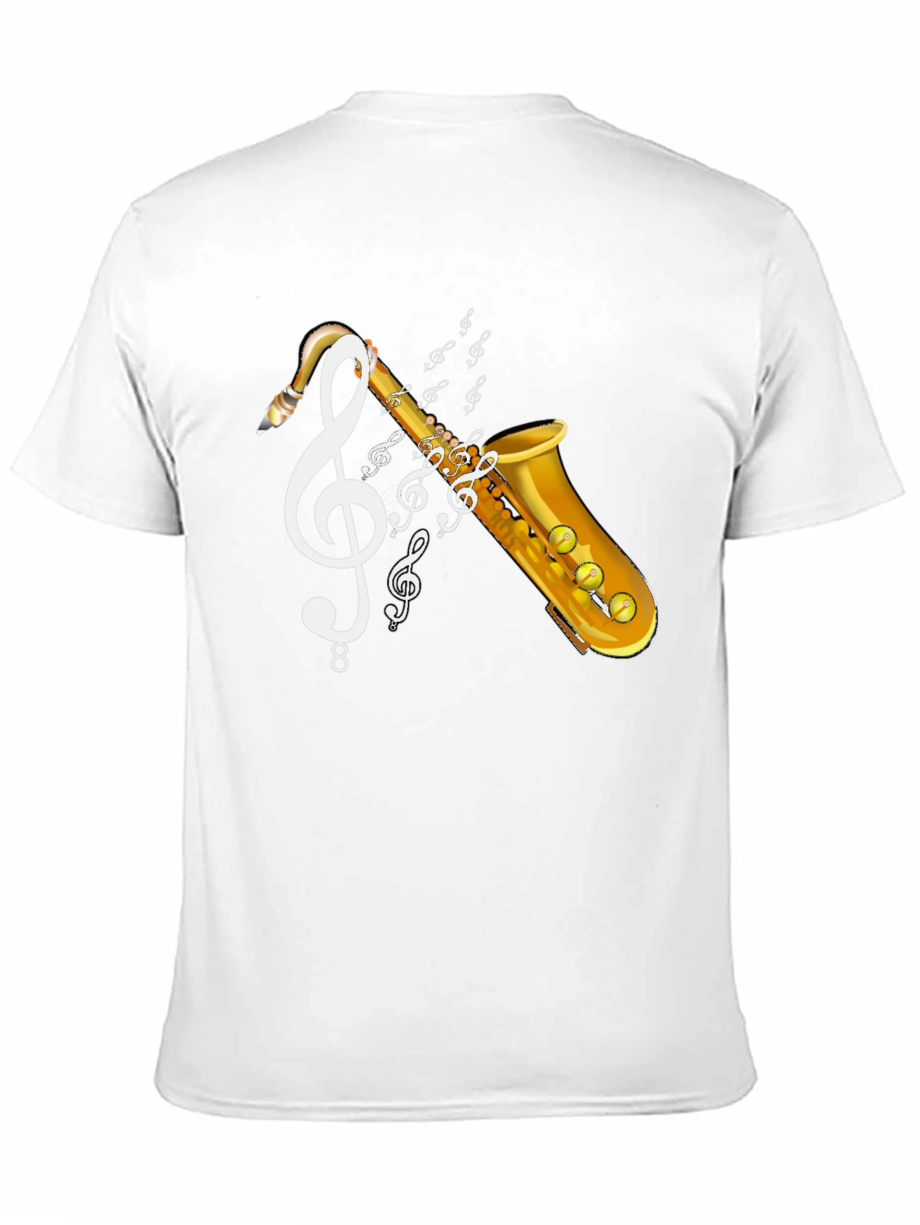 Saxophone Music T-Shirt - Musical Clef Design
