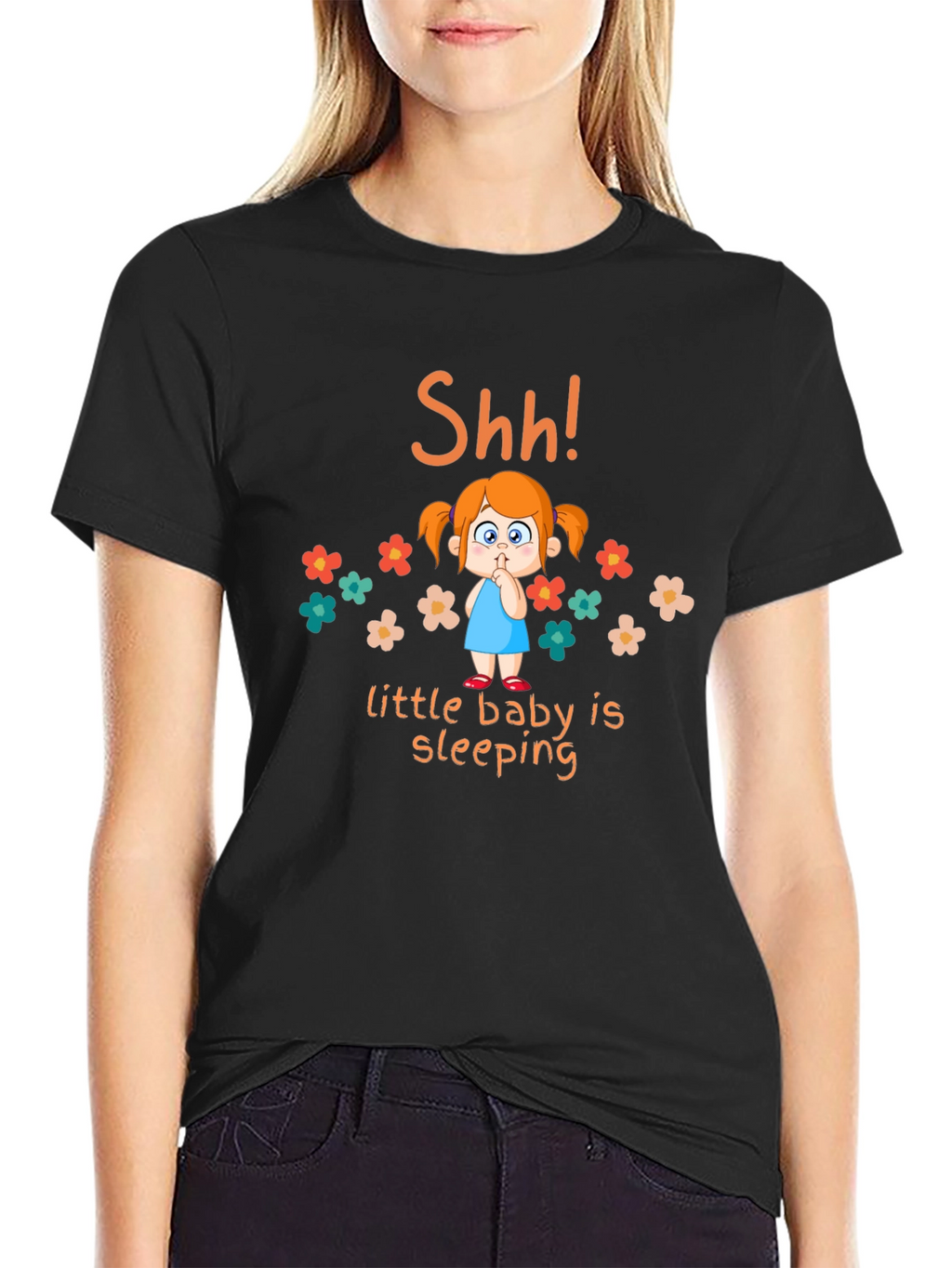 Shh! Little Baby Sleeping Graphic Tee - Unisex
