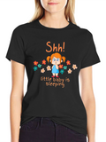 Shh! Little Baby Sleeping Graphic Tee - Unisex