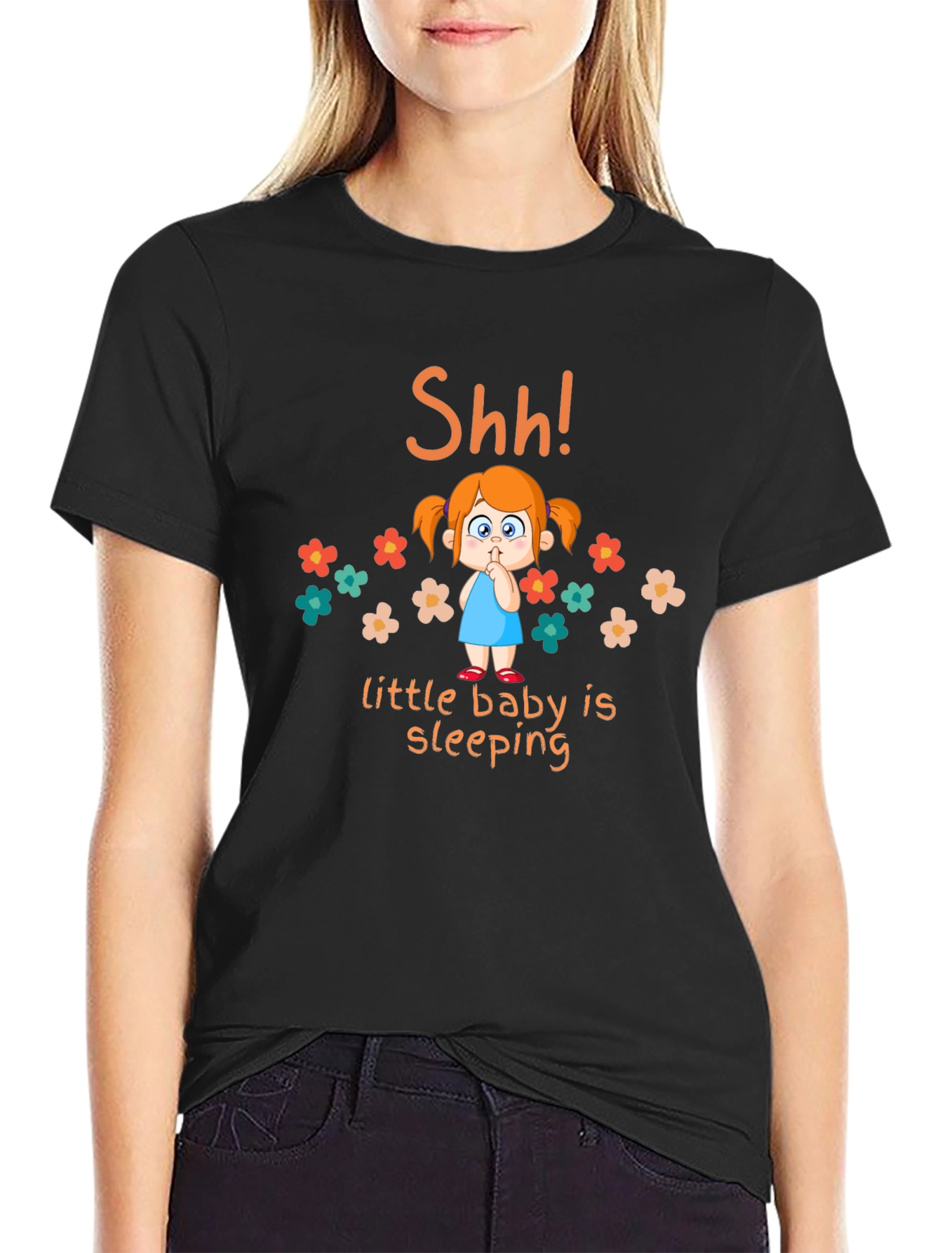Shh! Little Baby Sleeping Graphic Tee - Unisex