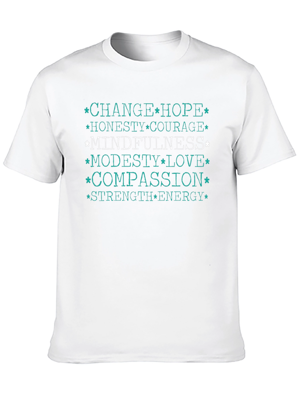 Mindfulness Black T-Shirt - Positive Words