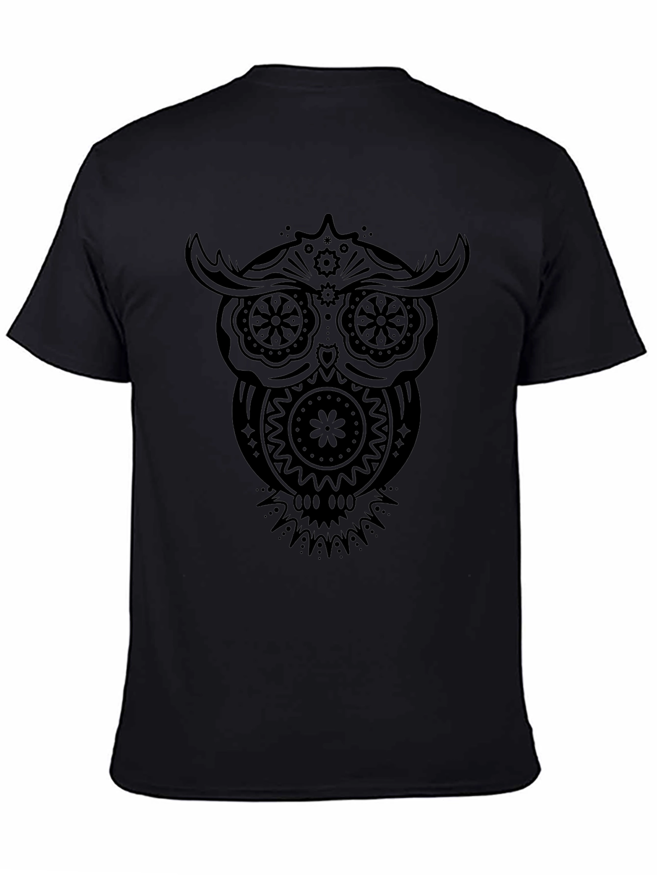 Owl Graphic Black T-Shirt