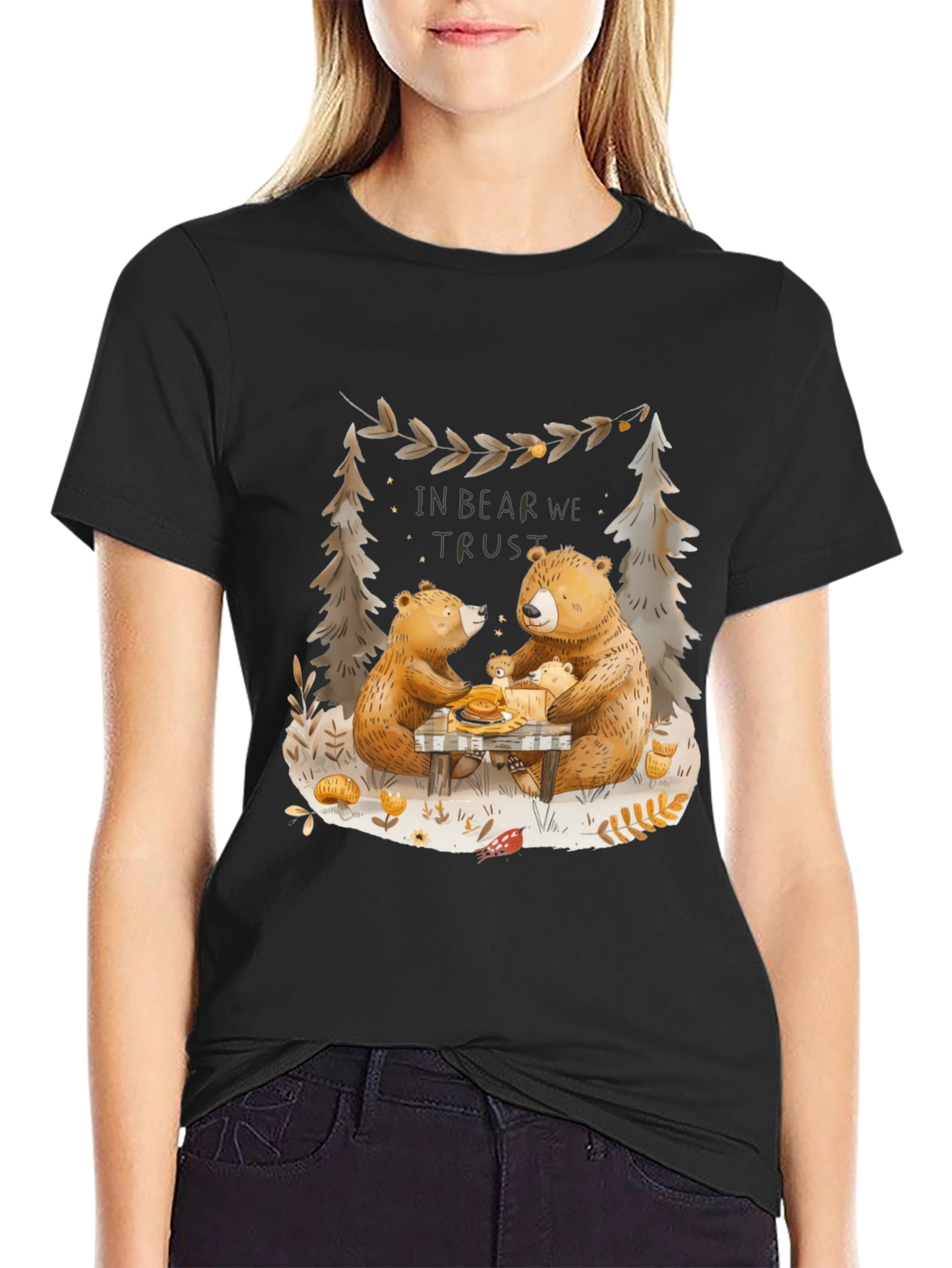 Bear Family Graphic Tee - In Bear We Trust T-Shirt