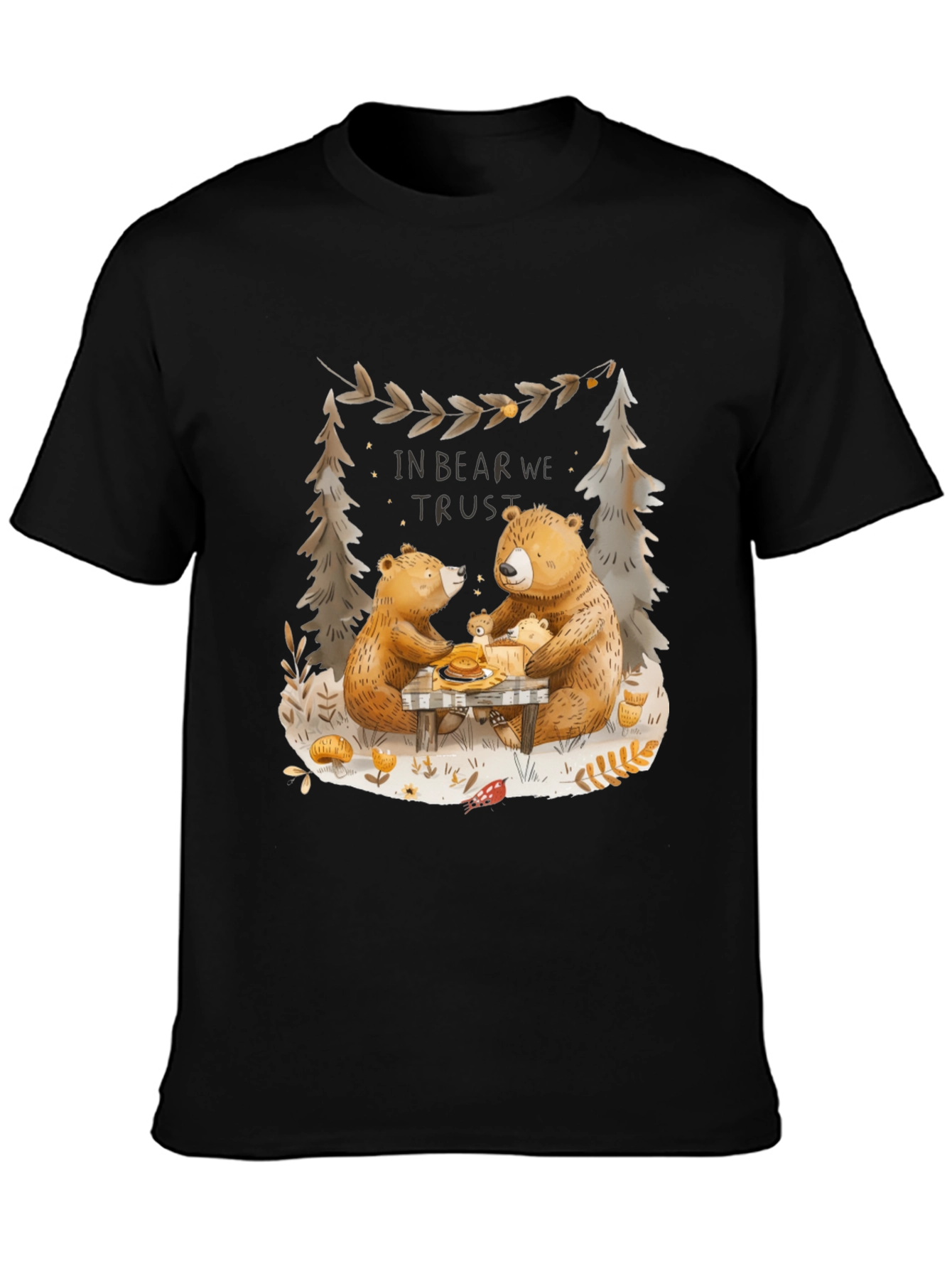 Bear Family Graphic Tee - In Bear We Trust T-Shirt