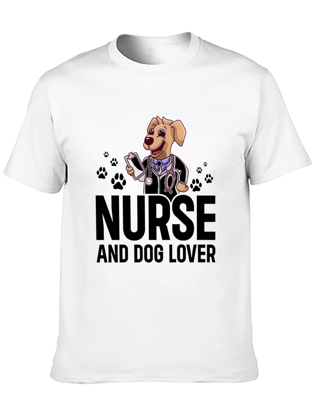 Nurse and Dog Lover Graphic T-Shirt